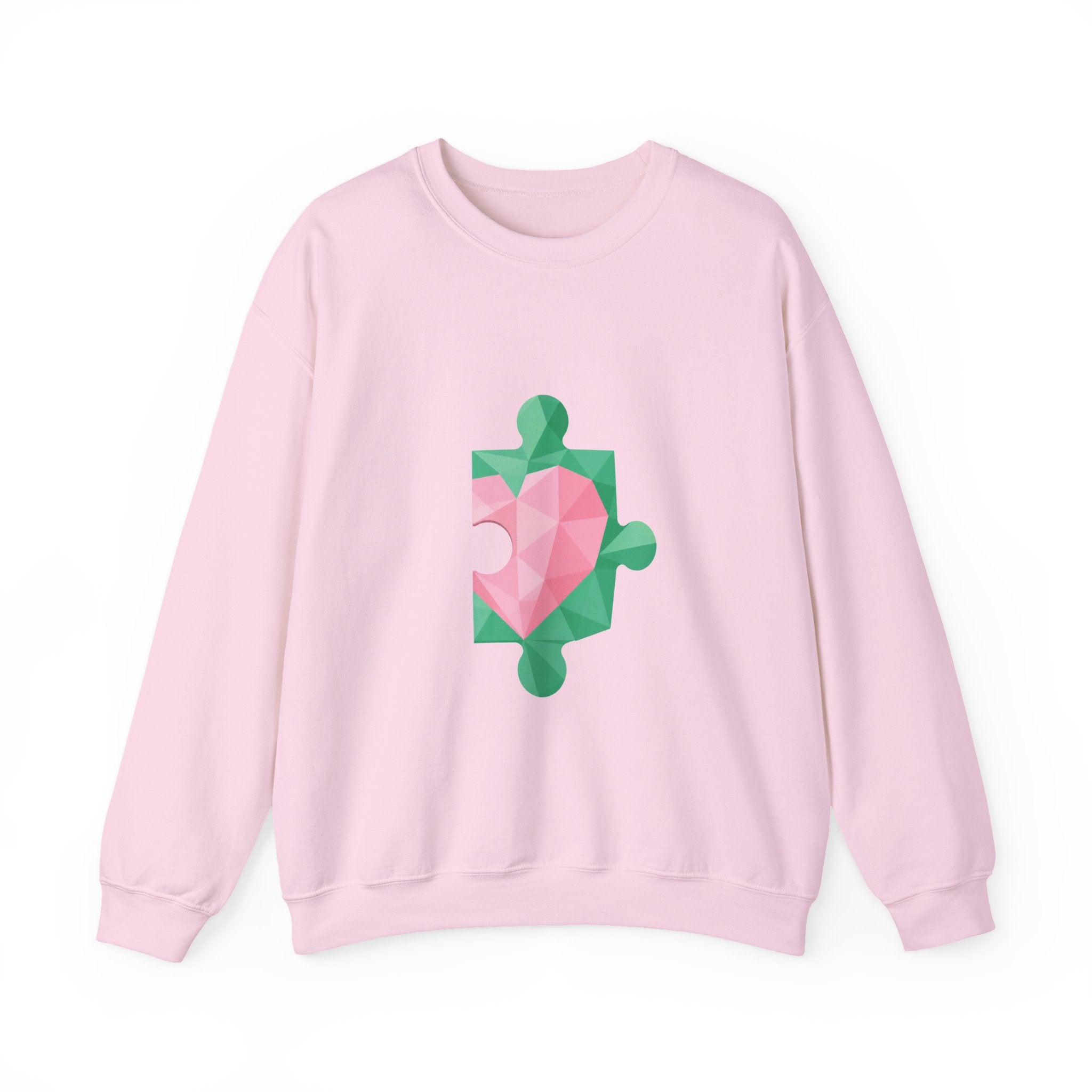 Matching Couple Sweatshirt - Puzzle Pieces Matching Couple Crewneck Sweatshirt Geometric Art His Hers Couple Gift - Design B