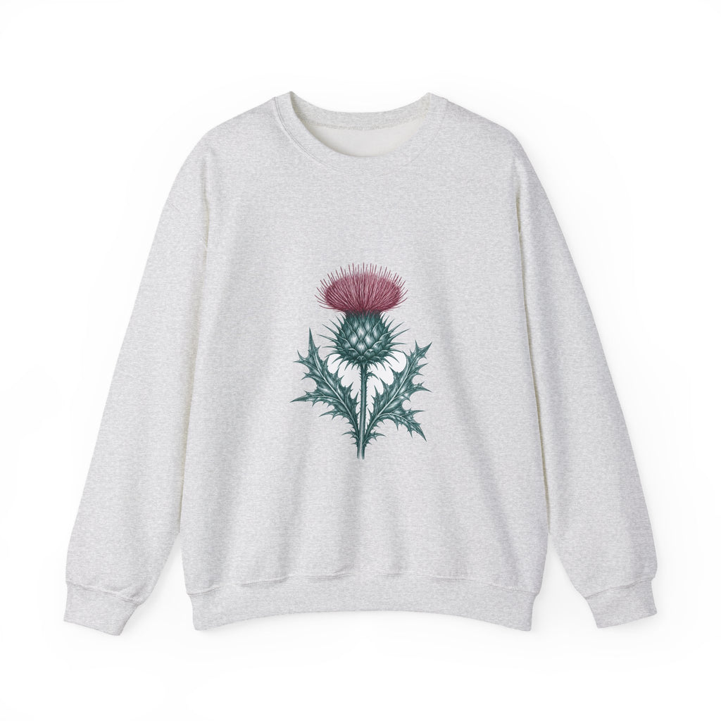 Matching Couple Sweatshirt - Lavender & Thistle Matching Couple Comfort Colors Crew Hand-Drawn Art His Hers Anniversary Gift - Design B