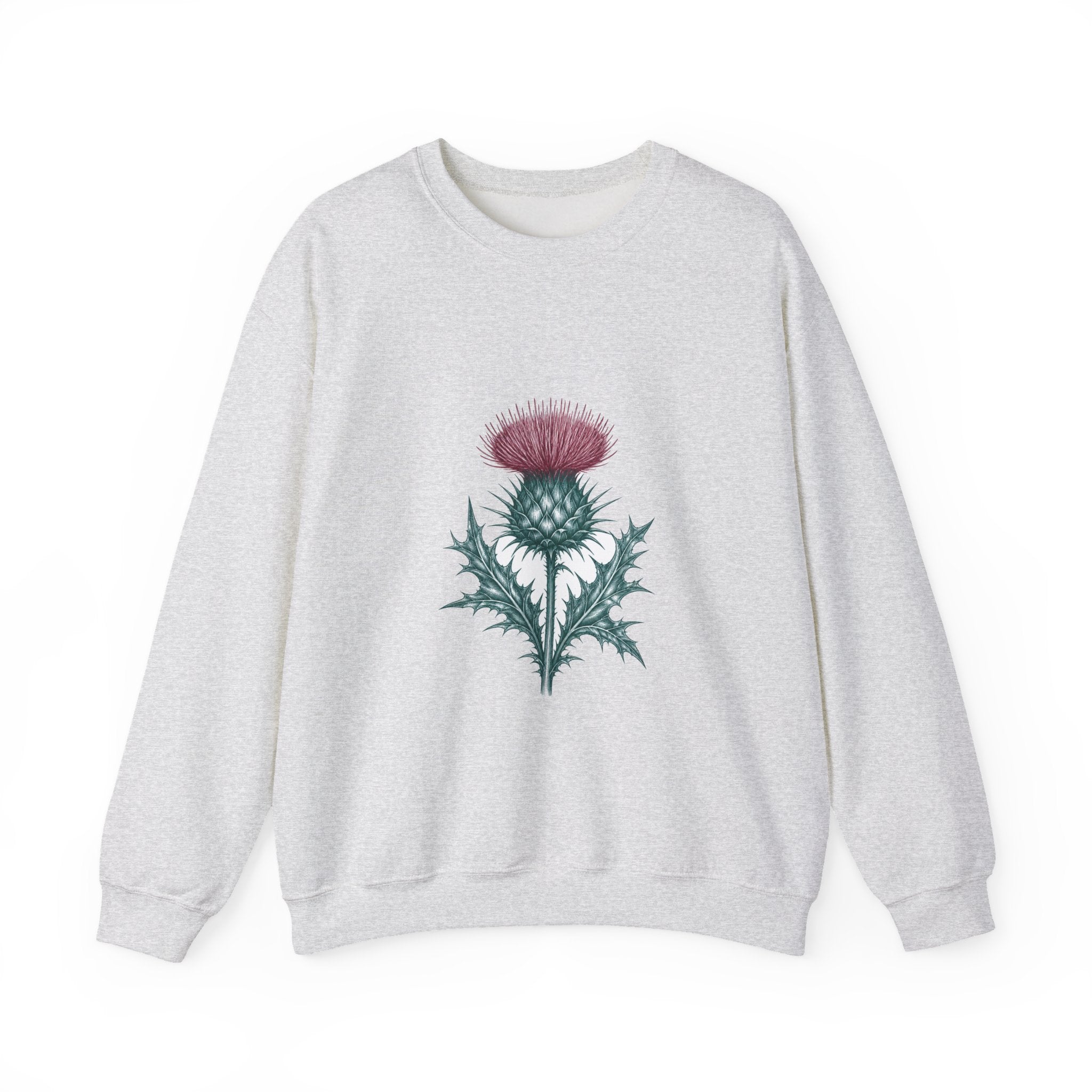 Matching Couple Sweatshirt - Lavender & Thistle Matching Couple Comfort Colors Crew Hand-Drawn Art His Hers Anniversary Gift - Design B