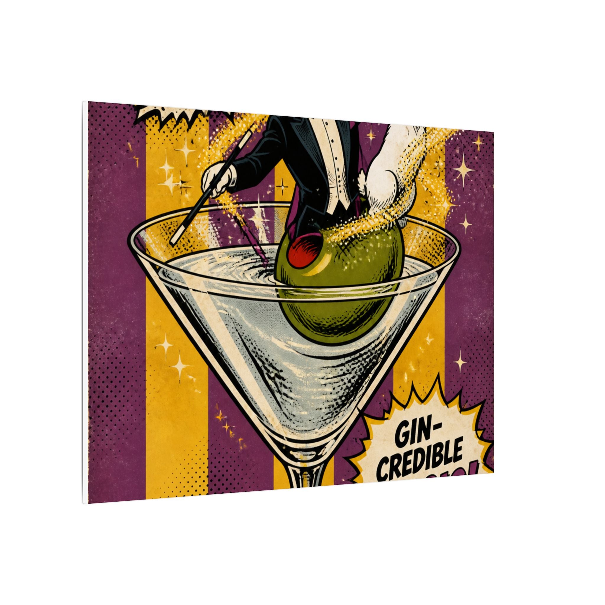 Martini Magician Wall Art Canvas 16×20 Pop Art Living Room Decor Maximalist Print