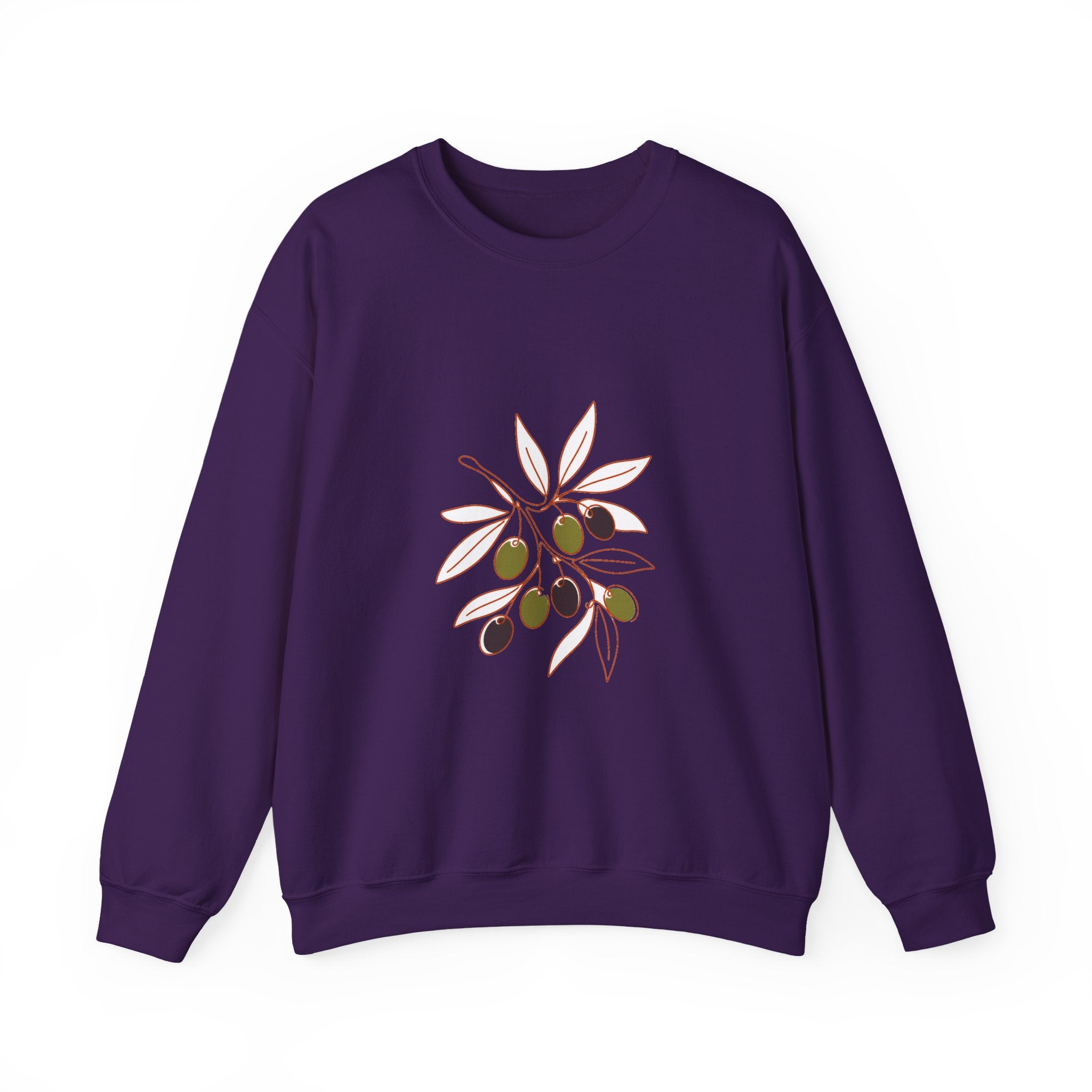 Matching Couple Sweatshirt - Olive Branch & Fig Matching Couple Premium Fleece Sweatshirt Minimalist Art His Hers Christmas Gift - Design A