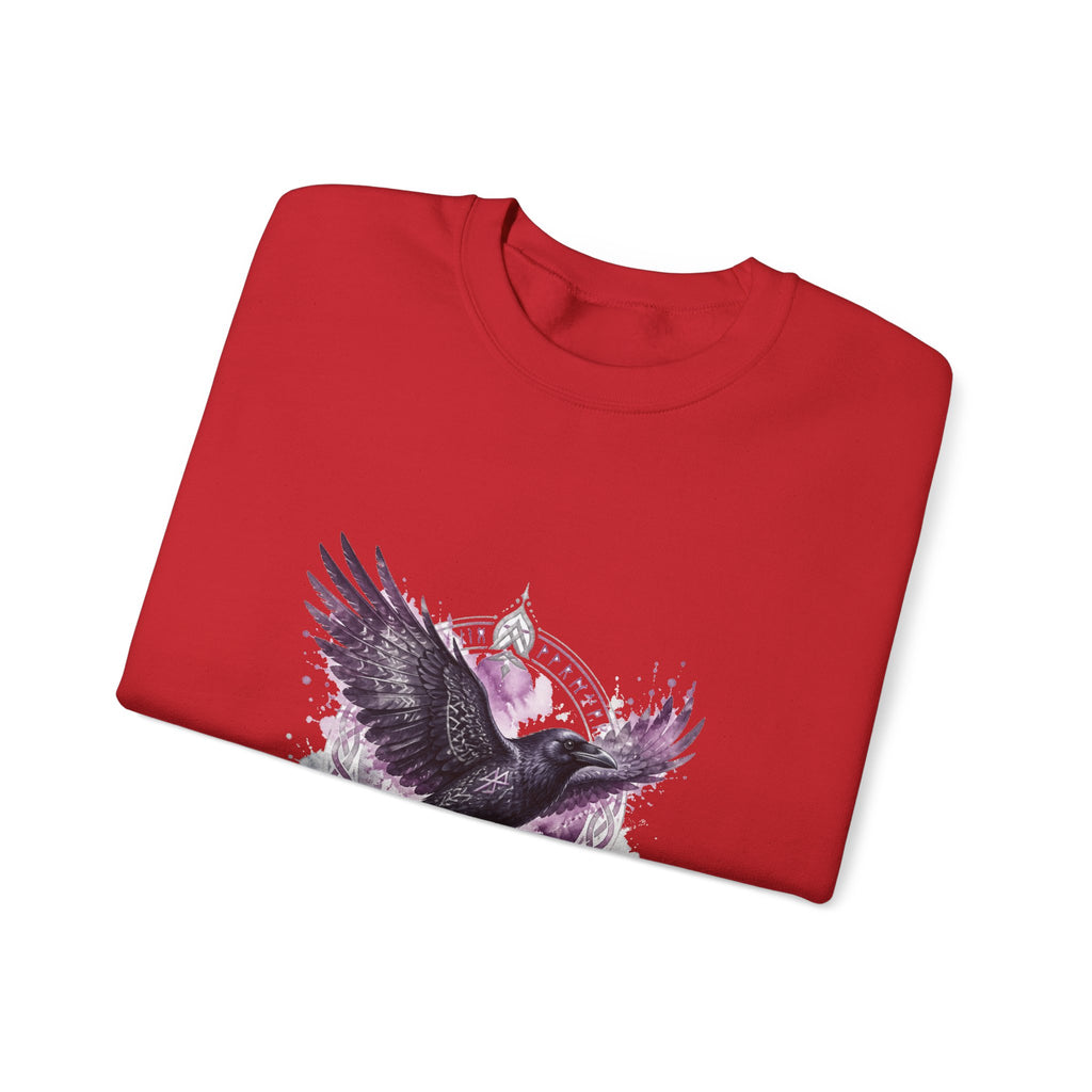 Matching Couple Sweatshirt - Huginn & Muninn Matching Couple Premium Fleece Sweatshirt Watercolor Art His Hers Birthday Gift - Design B