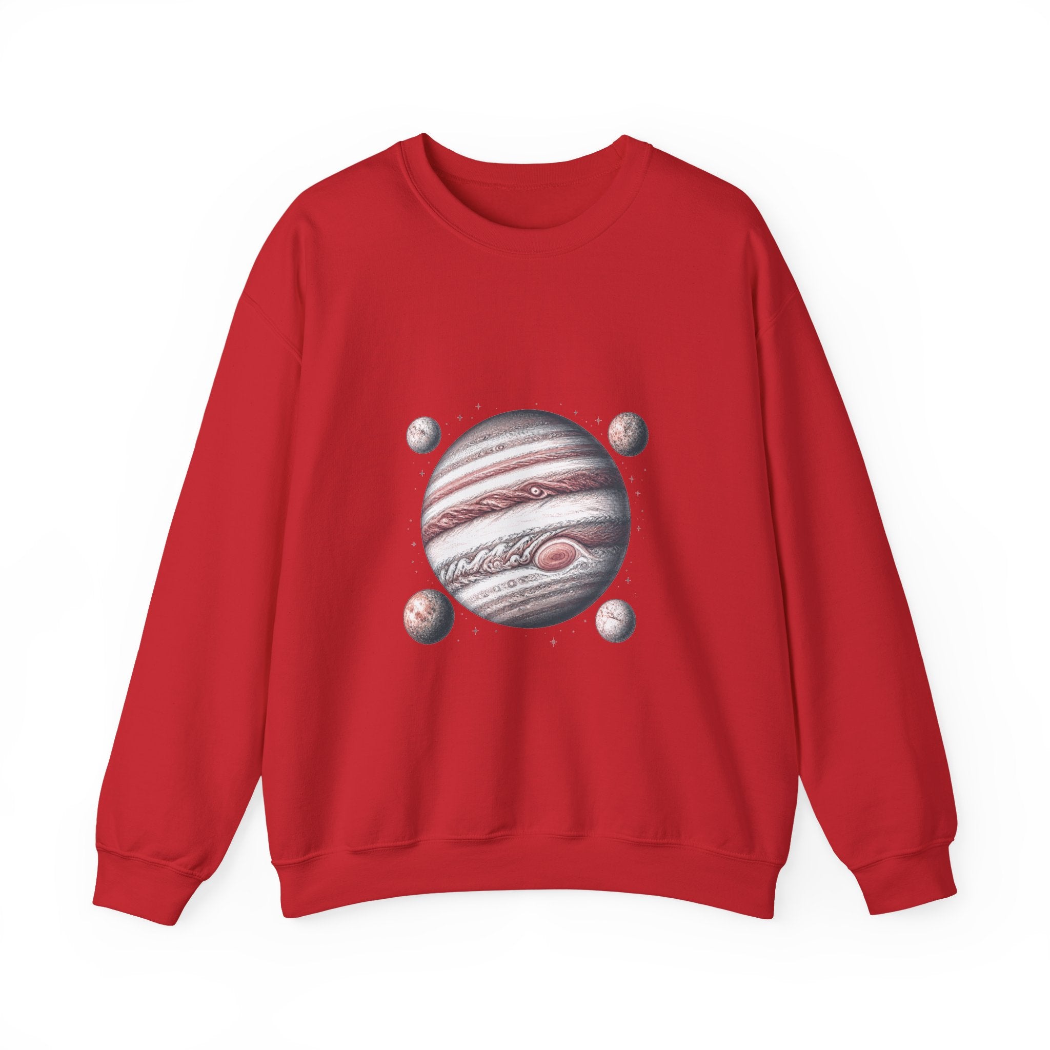 Matching Couple Sweatshirt - Saturn & Jupiter Matching Couple Crewneck Sweatshirt Hand-Drawn Art His Hers Best Friend Gift - Design B