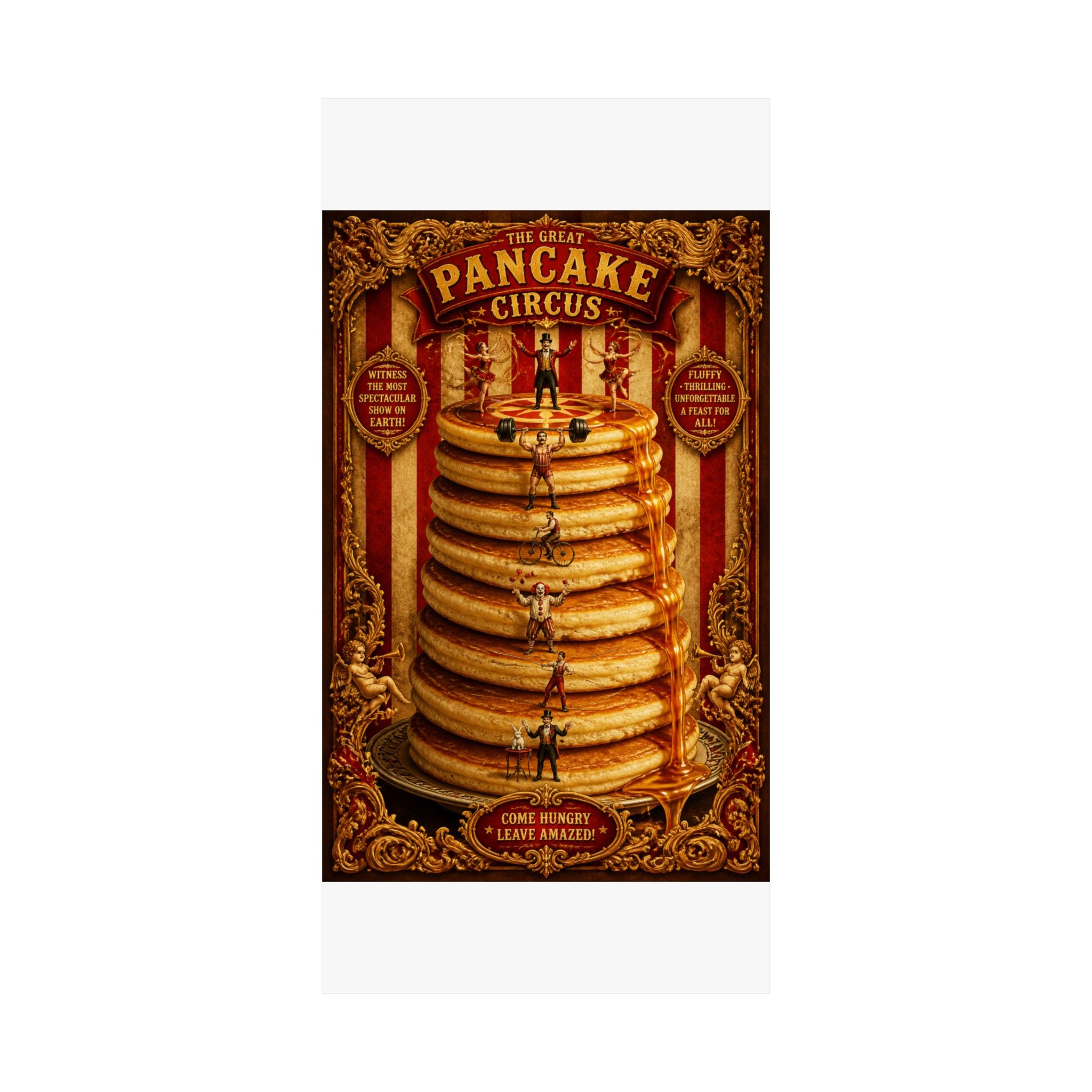 Pancake Stack Platform Wall Art Poster 24×36 Baroque Studio Decor Maximalist Print