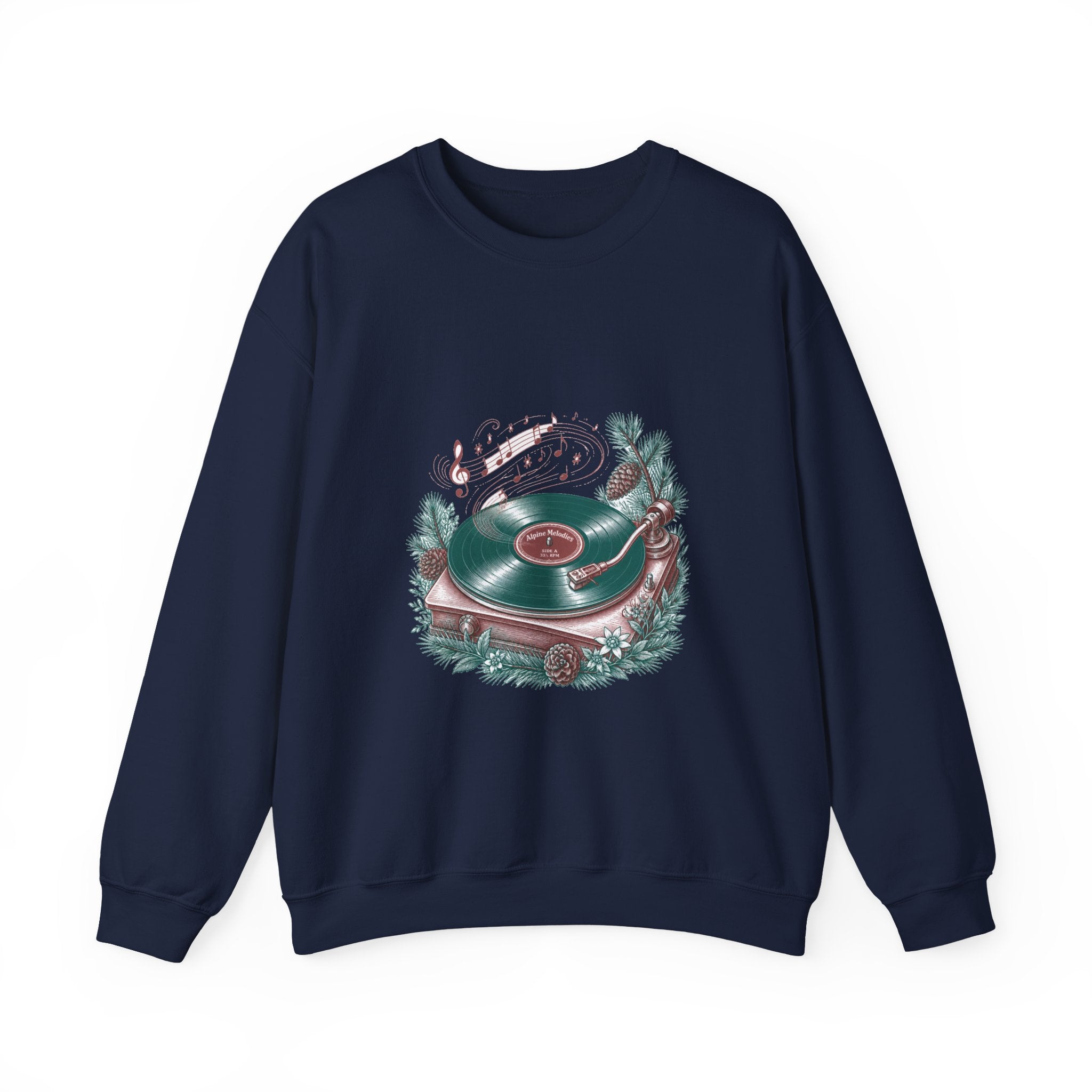 Matching Couple Sweatshirt - Vinyl & Cassette Matching Couple Crewneck Sweatshirt Vintage Art His Hers Wedding Gift - Design A