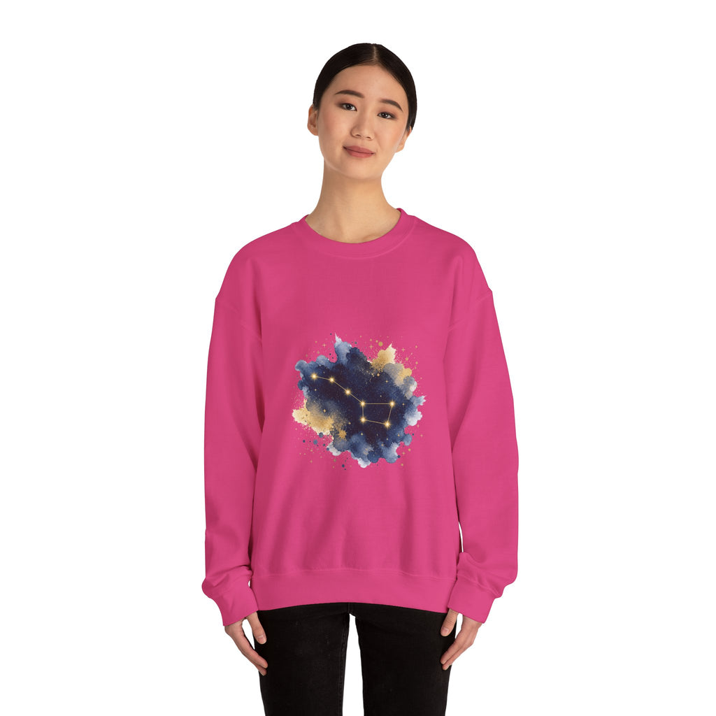 Matching Couple Sweatshirt - Big & Little Dipper Matching Couple Comfort Colors Crew Watercolor Art His Hers Birthday Gift - Design A