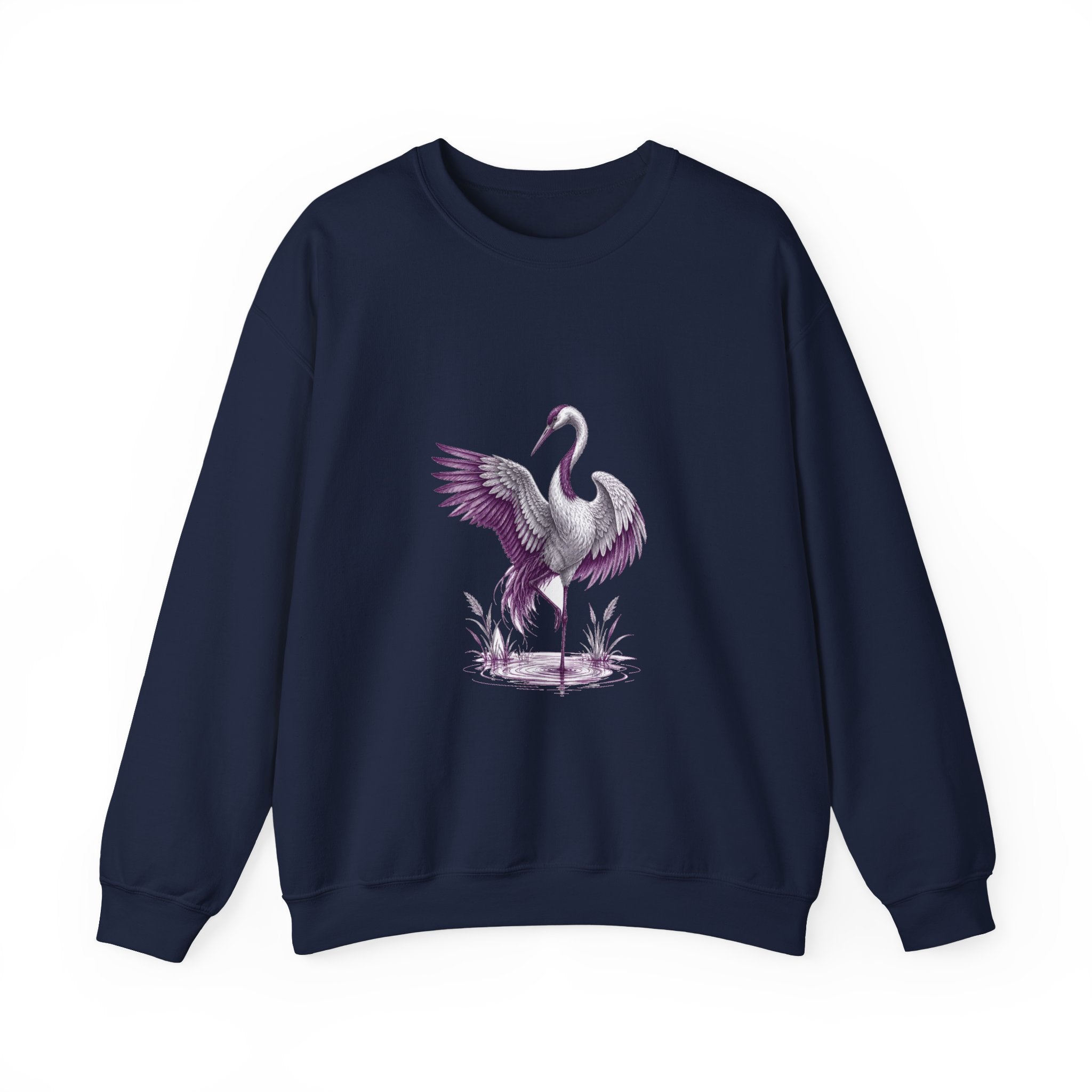 Matching Couple Sweatshirt - Tiger & Crane Matching Couple Crewneck Sweatshirt Hand-Drawn Art His Hers Best Friend Gift - Design B