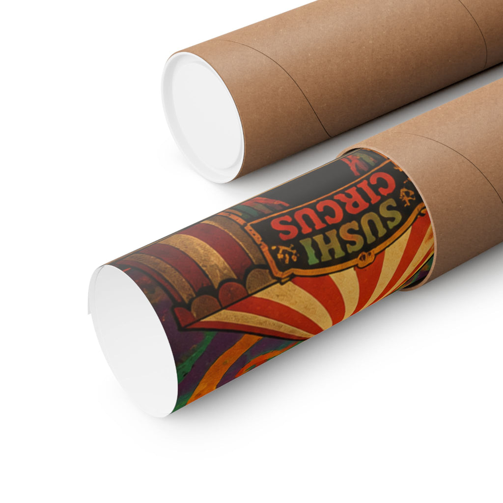 Sushi Roll Cannon Wall Art Poster 24×36 Psychedelic Dining Room Decor Maximalist Print