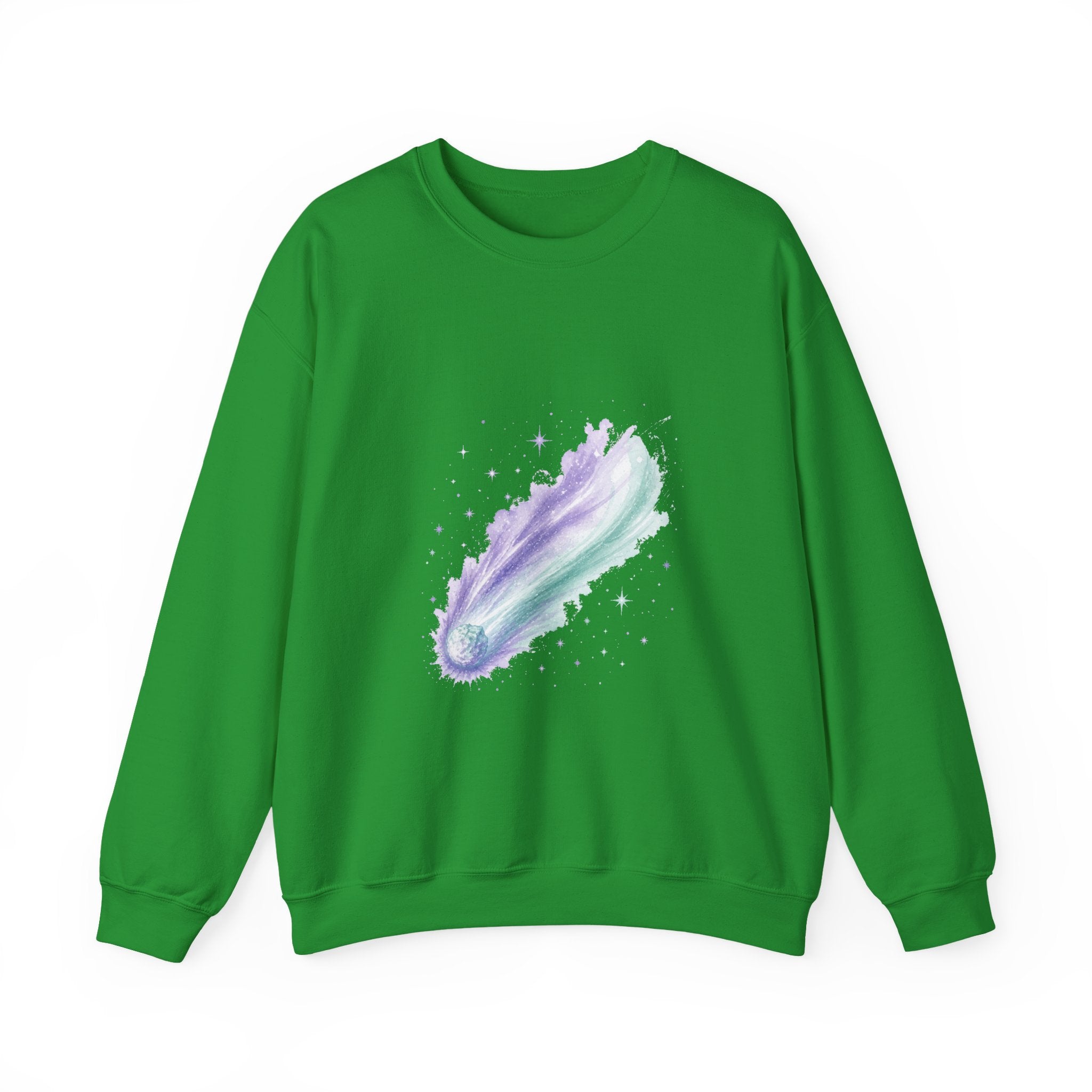 Matching Couple Sweatshirt - Comet & Asteroid Matching Couple Premium Fleece Sweatshirt Watercolor Art His Hers Birthday Gift - Design A