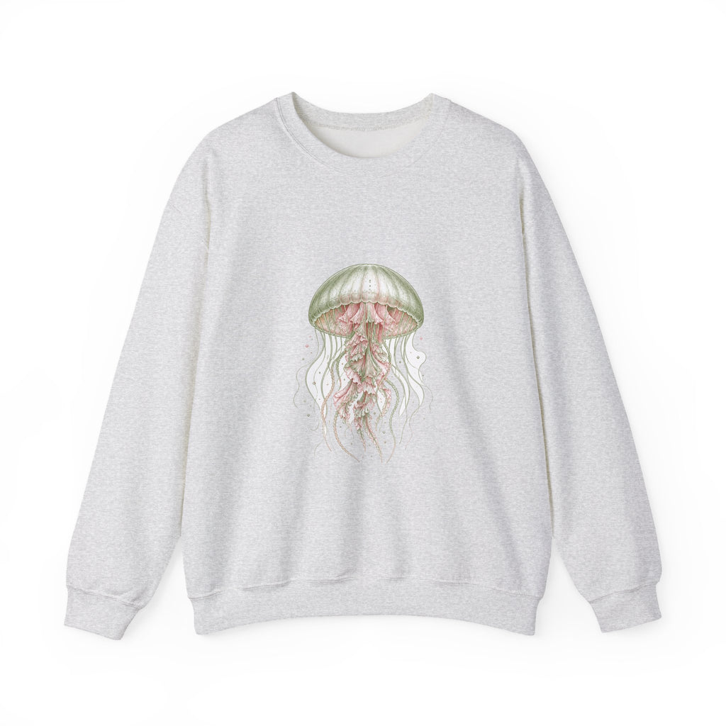 Matching Couple Sweatshirt - Octopus & Jellyfish Matching Couple Premium Fleece Sweatshirt Vintage Art His Hers Honeymoon Gift - Design B