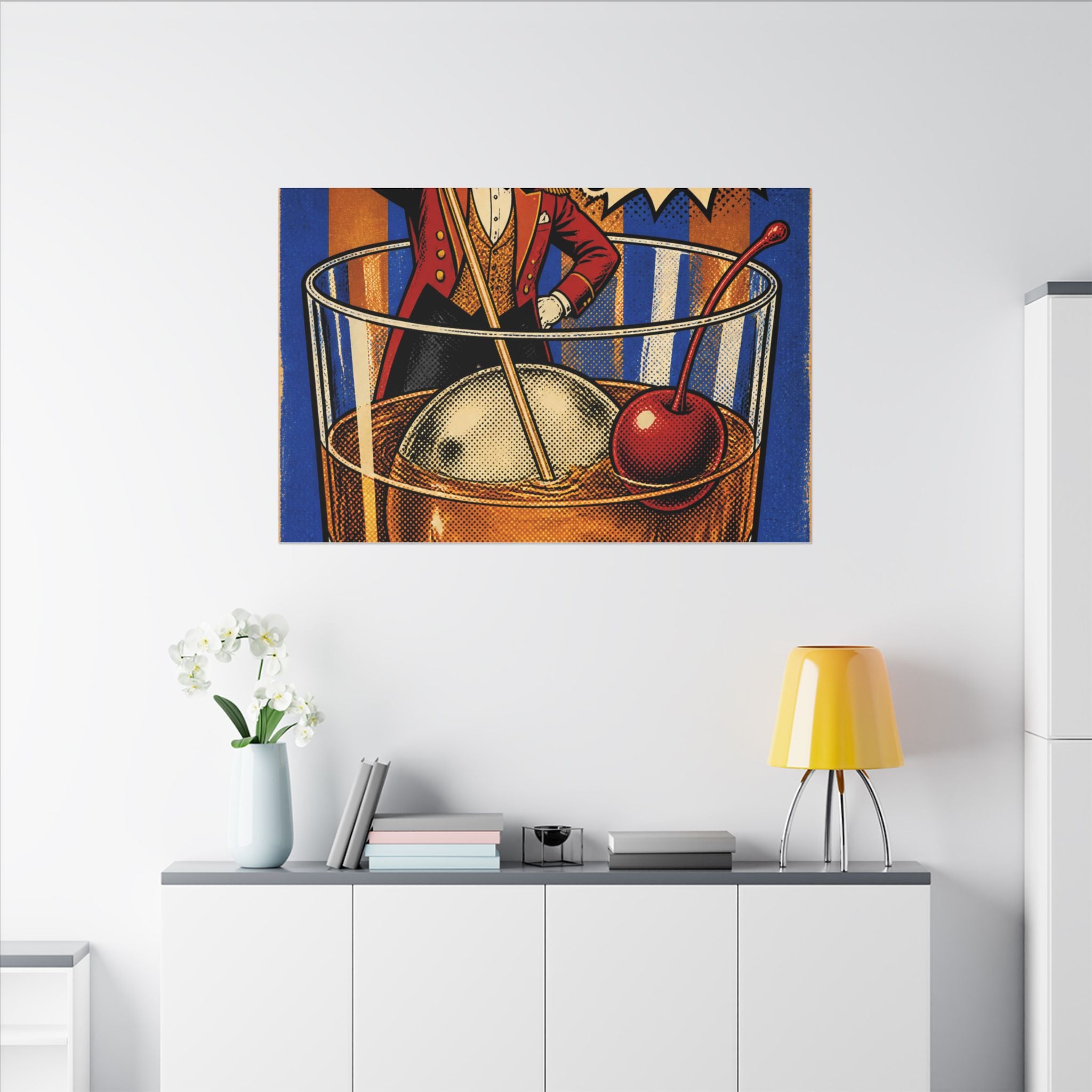 Old Fashioned Ringmaster Wall Art Canvas 16×20 Pop Art Living Room Decor Maximalist Print