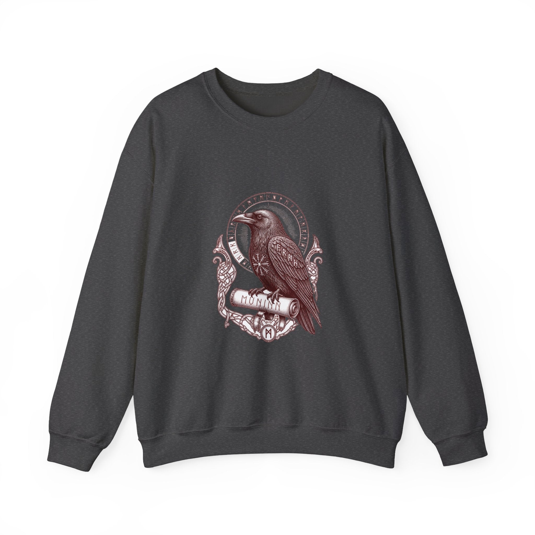 Matching Couple Sweatshirt - Huginn & Muninn Matching Couple Premium Fleece Sweatshirt Vintage Art His Hers Honeymoon Gift - Design B