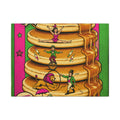 Pancake Stack Platform Wall Art Canvas 24×36 Pop Art Restaurant Decor Maximalist Print