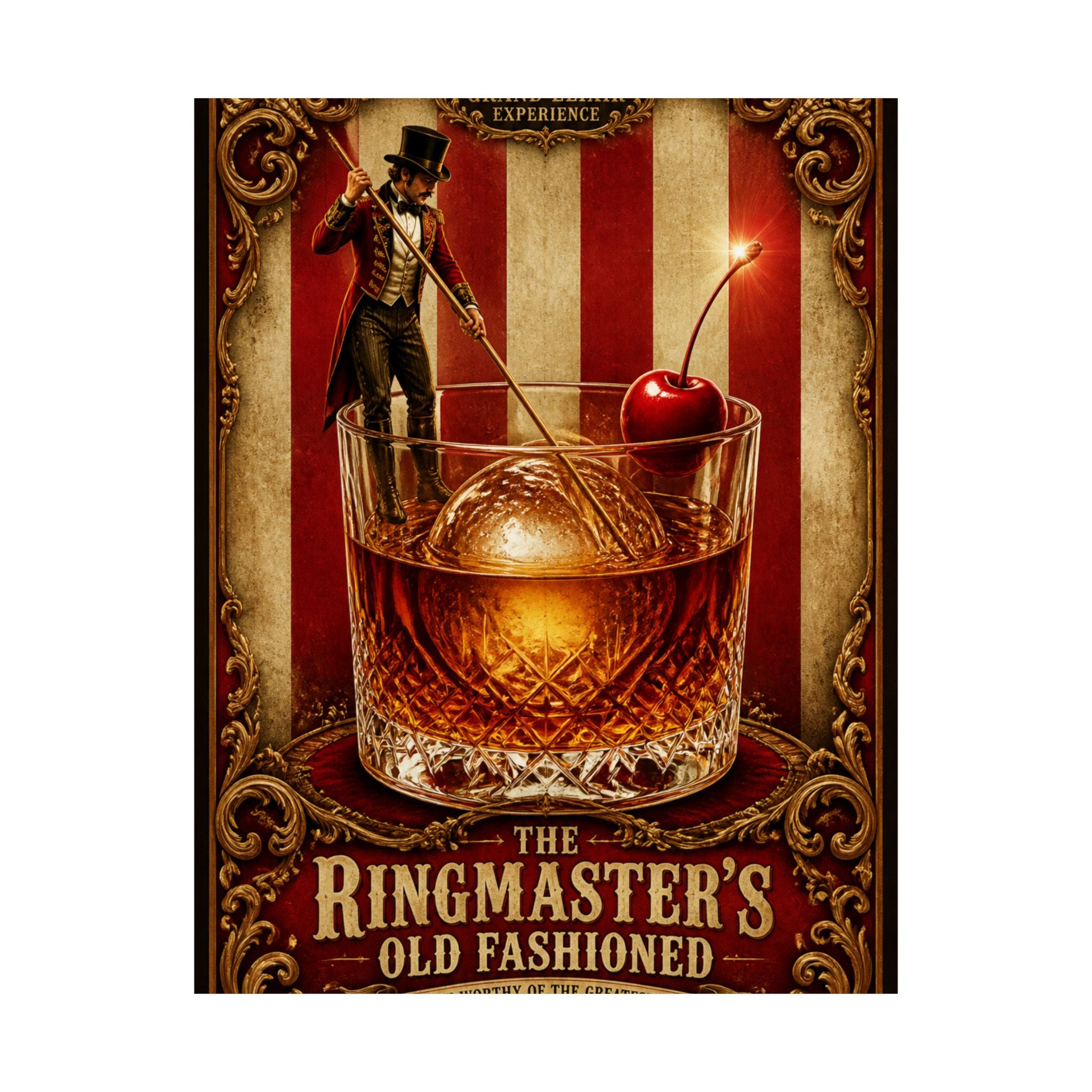 Old Fashioned Ringmaster Wall Art Poster 18×24 Baroque Home Office Decor Maximalist Print