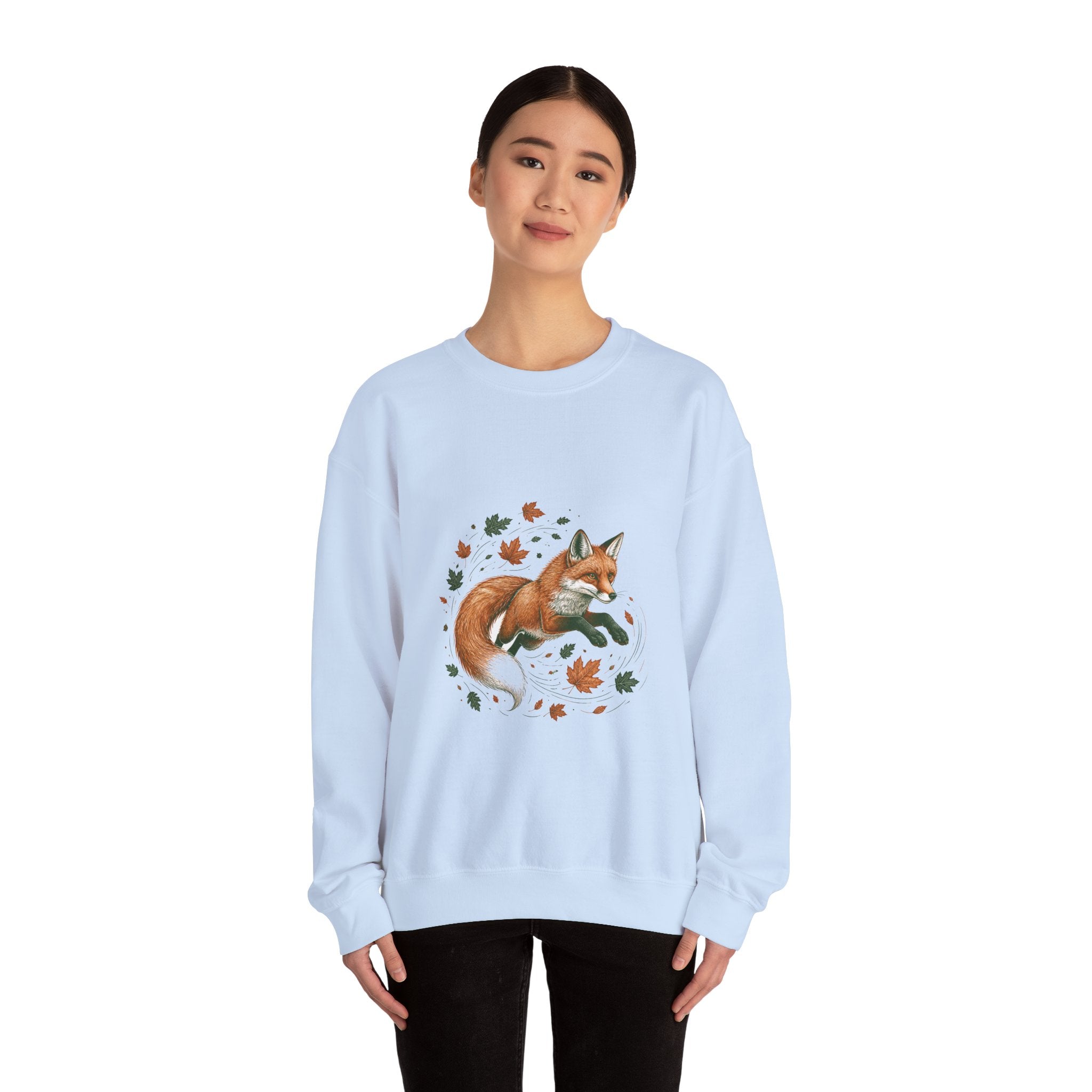Matching Couple Sweatshirt - Fox & Rabbit Matching Couple Comfort Colors Crew Hand-Drawn Art His Hers Anniversary Gift - Design A