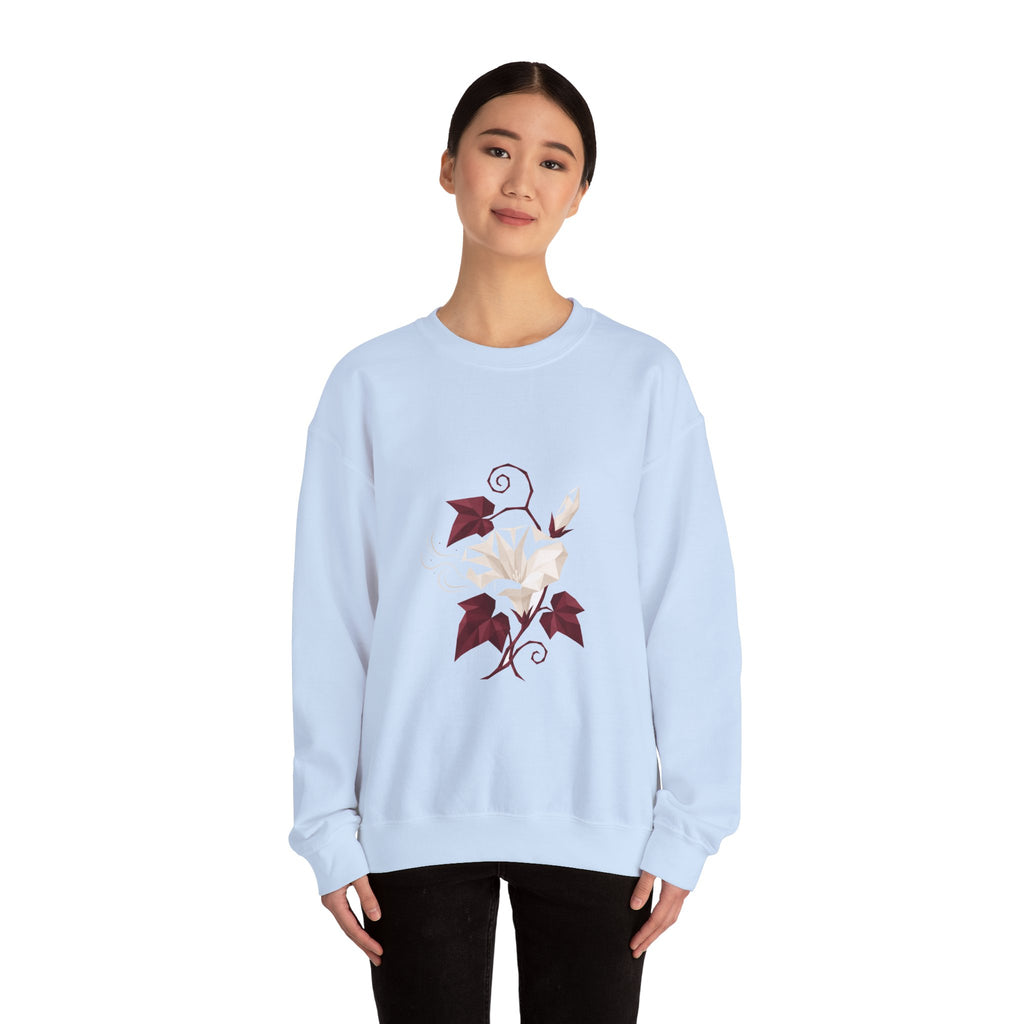 Matching Couple Sweatshirt - Sunflower & Moonflower Matching Couple Premium Fleece Sweatshirt Geometric Art His Hers Love Gift - Design B