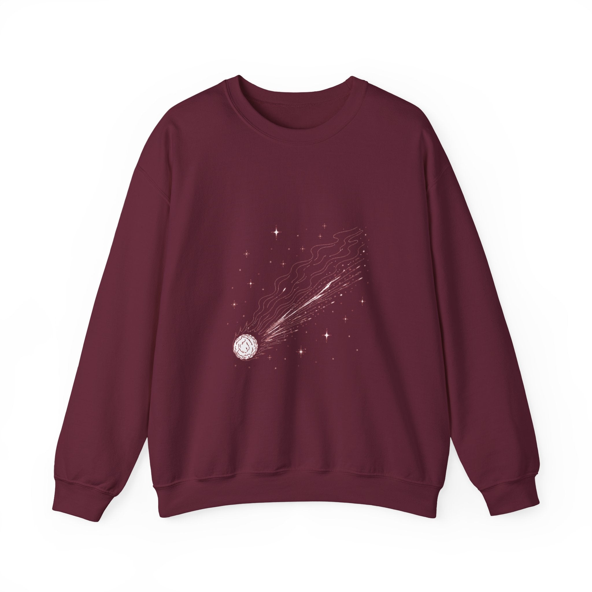 Matching Couple Sweatshirt - Comet & Asteroid Matching Couple Comfort Colors Crew Minimalist Art His Hers Christmas Gift - Design A