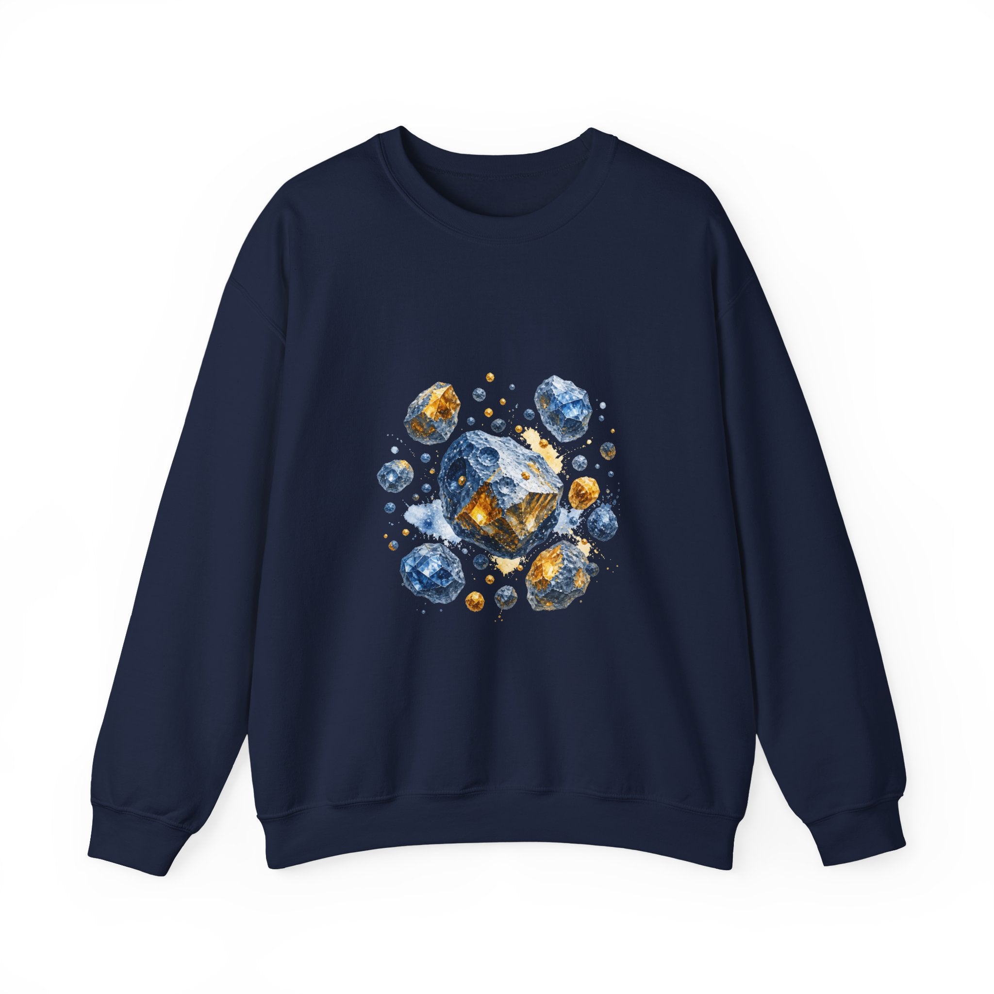 Matching Couple Sweatshirt - Comet & Asteroid Matching Couple Crewneck Sweatshirt Watercolor Art His Hers Engagement Gift - Design B