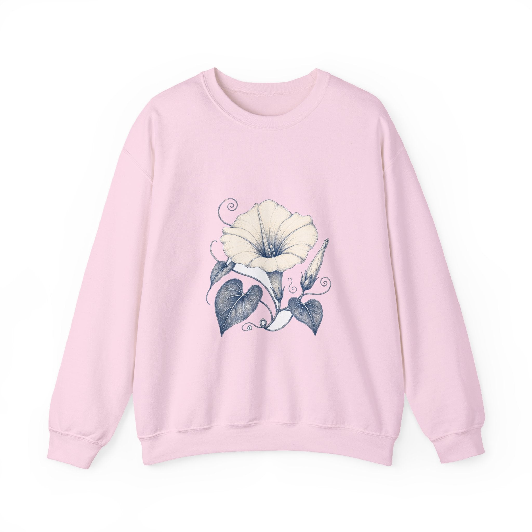 Matching Couple Sweatshirt - Sunflower & Moonflower Matching Couple Comfort Colors Crew Hand-Drawn Art His Hers Anniversary Gift - Design B