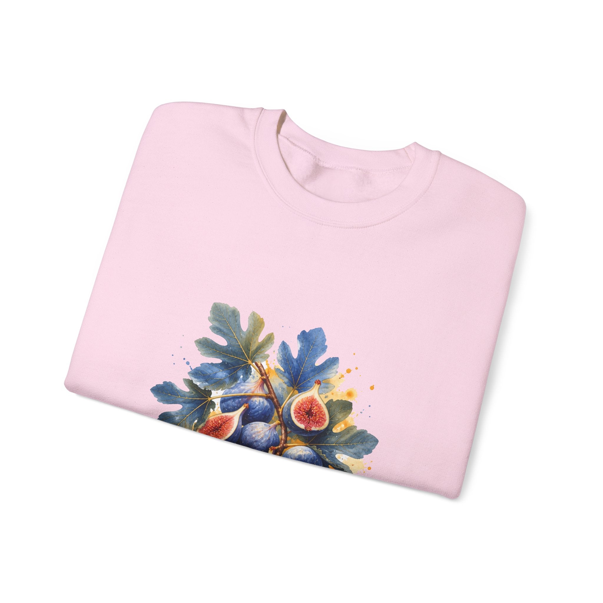 Matching Couple Sweatshirt - Olive Branch & Fig Matching Couple Premium Fleece Sweatshirt Watercolor Art His Hers Birthday Gift - Design B