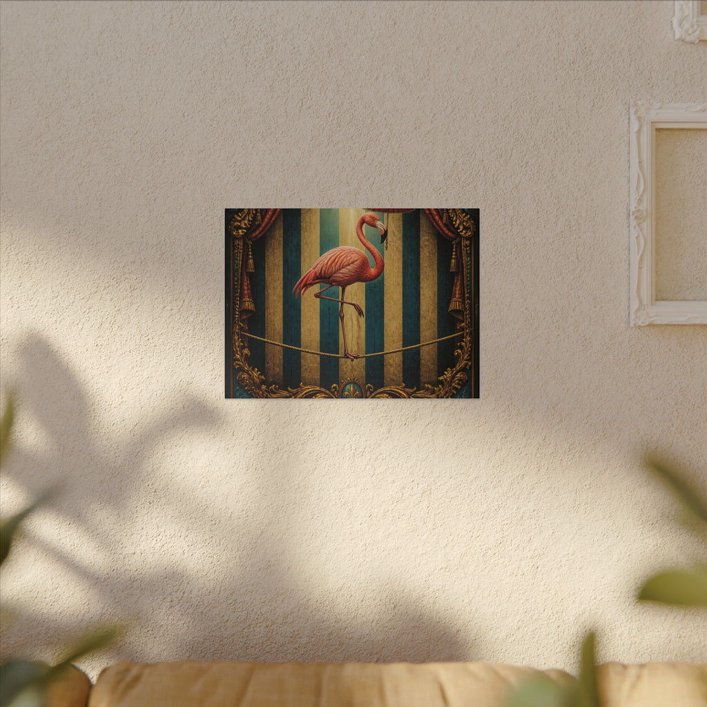 Flamingo Tightrope Wall Art Canvas 24×36 Baroque Studio Decor Maximalist Print