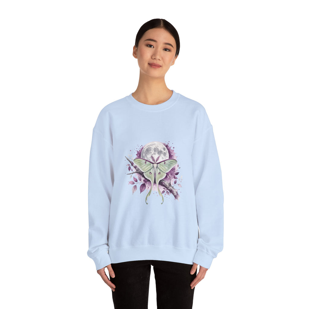Matching Couple Sweatshirt - Butterfly & Moth Matching Couple Premium Fleece Sweatshirt Watercolor Art His Hers Birthday Gift - Design B