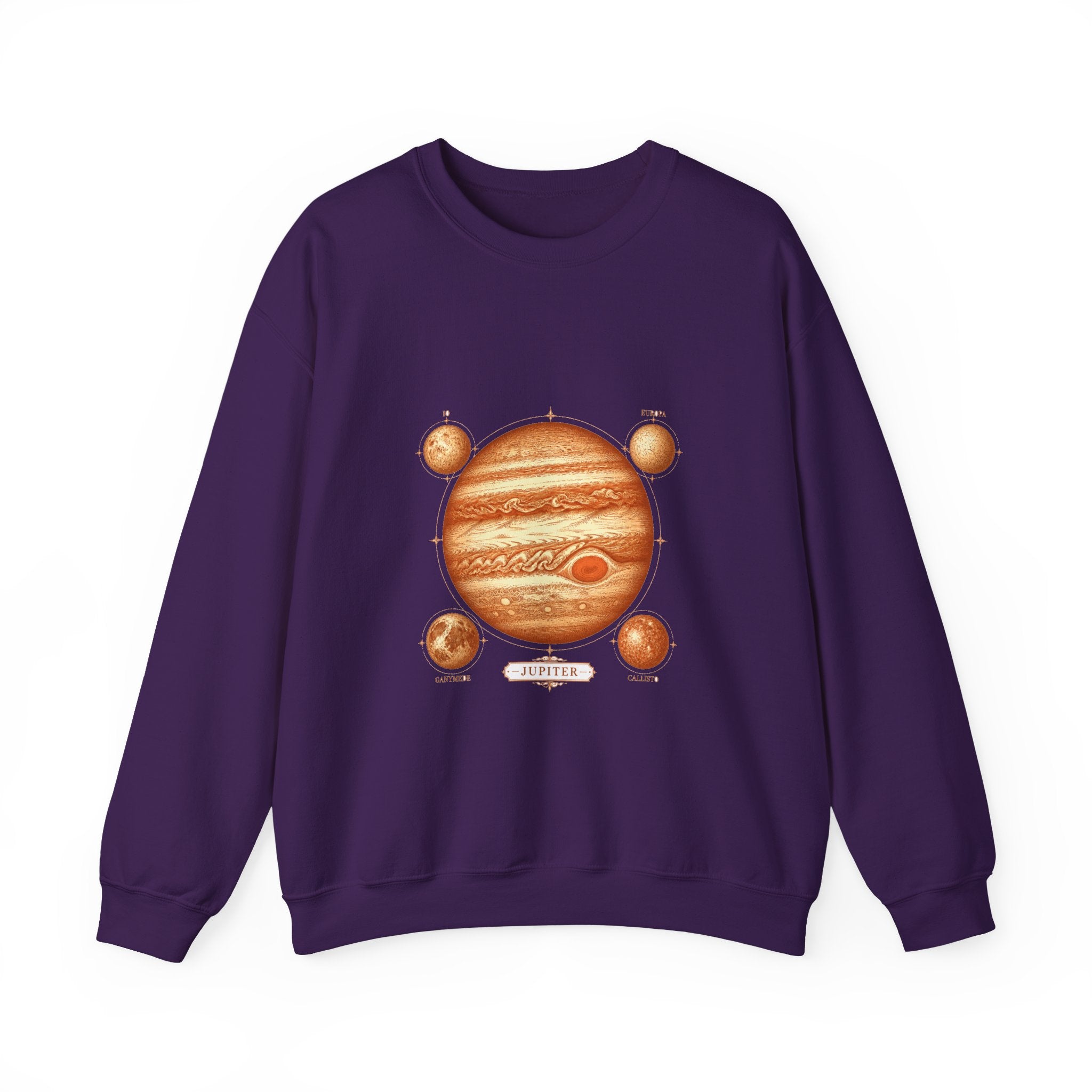 Matching Couple Sweatshirt - Saturn & Jupiter Matching Couple Comfort Colors Crew Vintage Art His Hers Honeymoon Gift - Design B