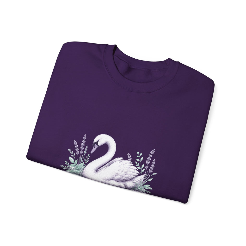 Matching Couple Sweatshirt - Raven & Swan Matching Couple Comfort Colors Crew Hand-Drawn Art His Hers Anniversary Gift - Design B