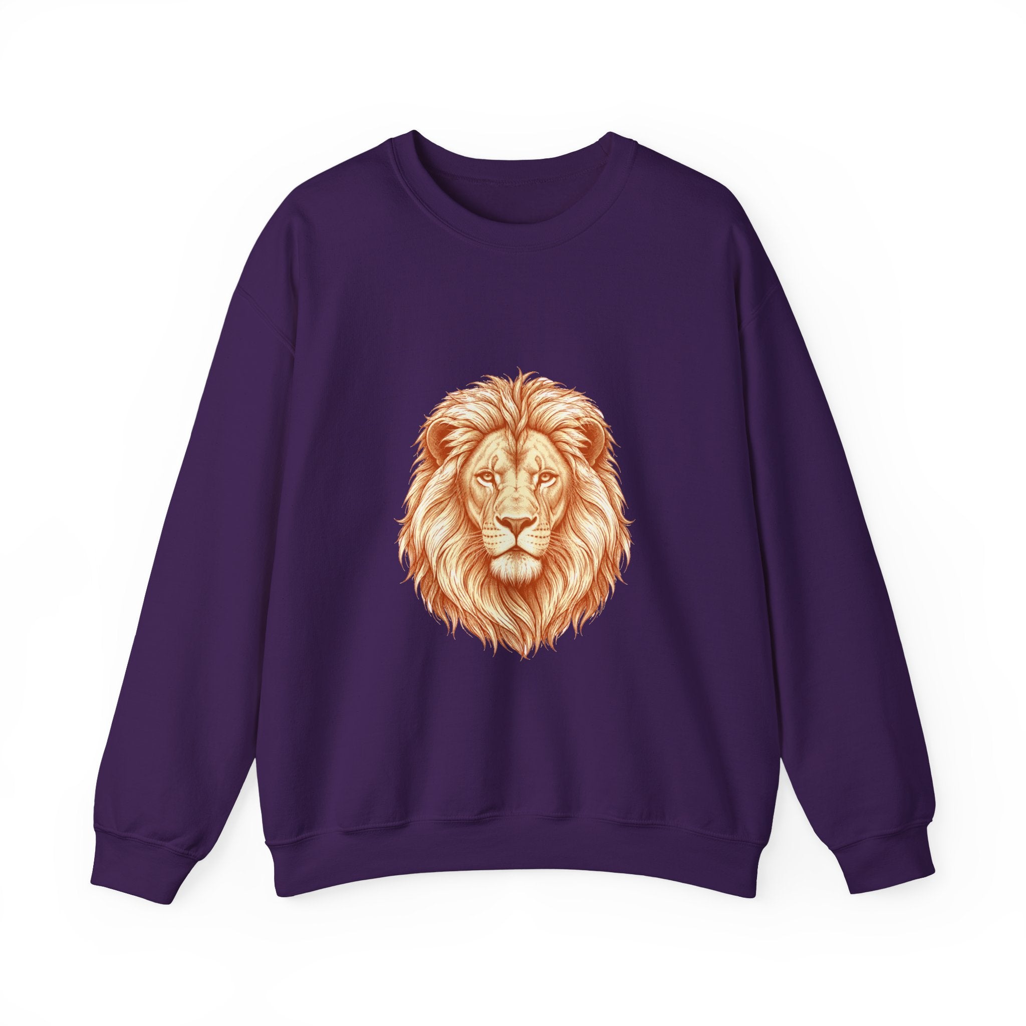Matching Couple Sweatshirt - Lion & Lamb Matching Couple Comfort Colors Crew Hand-Drawn Art His Hers Anniversary Gift - Design A