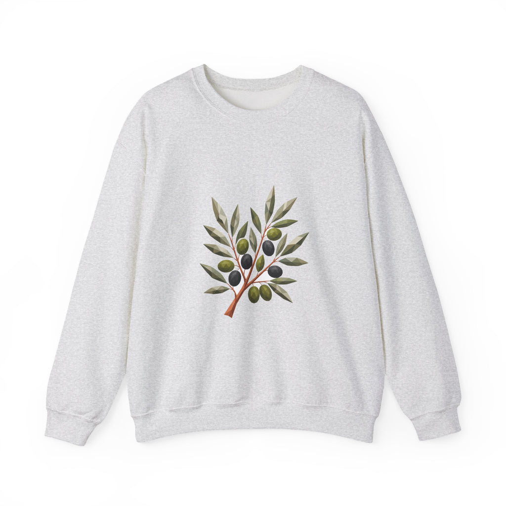 Matching Couple Sweatshirt - Olive Branch & Fig Matching Couple Premium Fleece Sweatshirt Geometric Art His Hers Love Gift - Design A