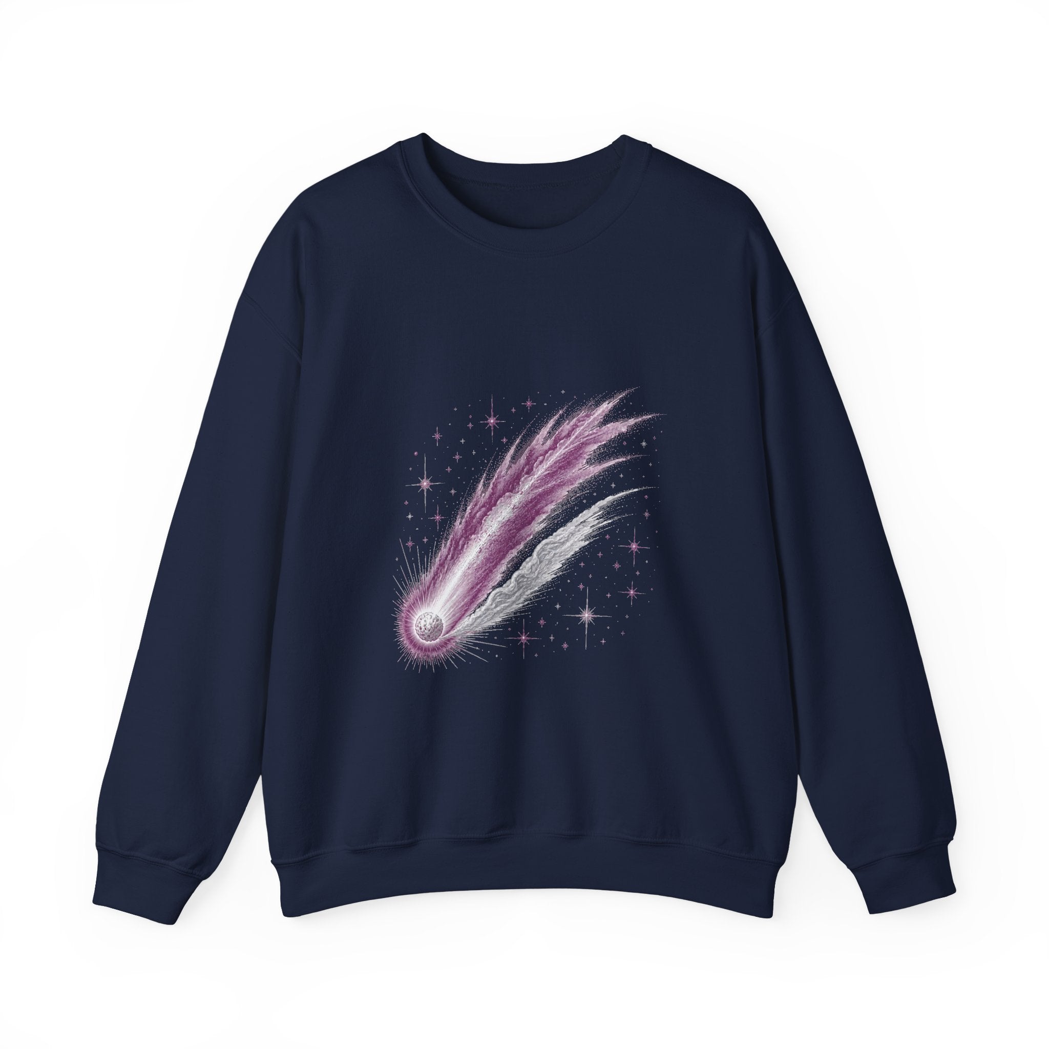 Matching Couple Sweatshirt - Comet & Asteroid Matching Couple Comfort Colors Crew Vintage Art His Hers Honeymoon Gift - Design A