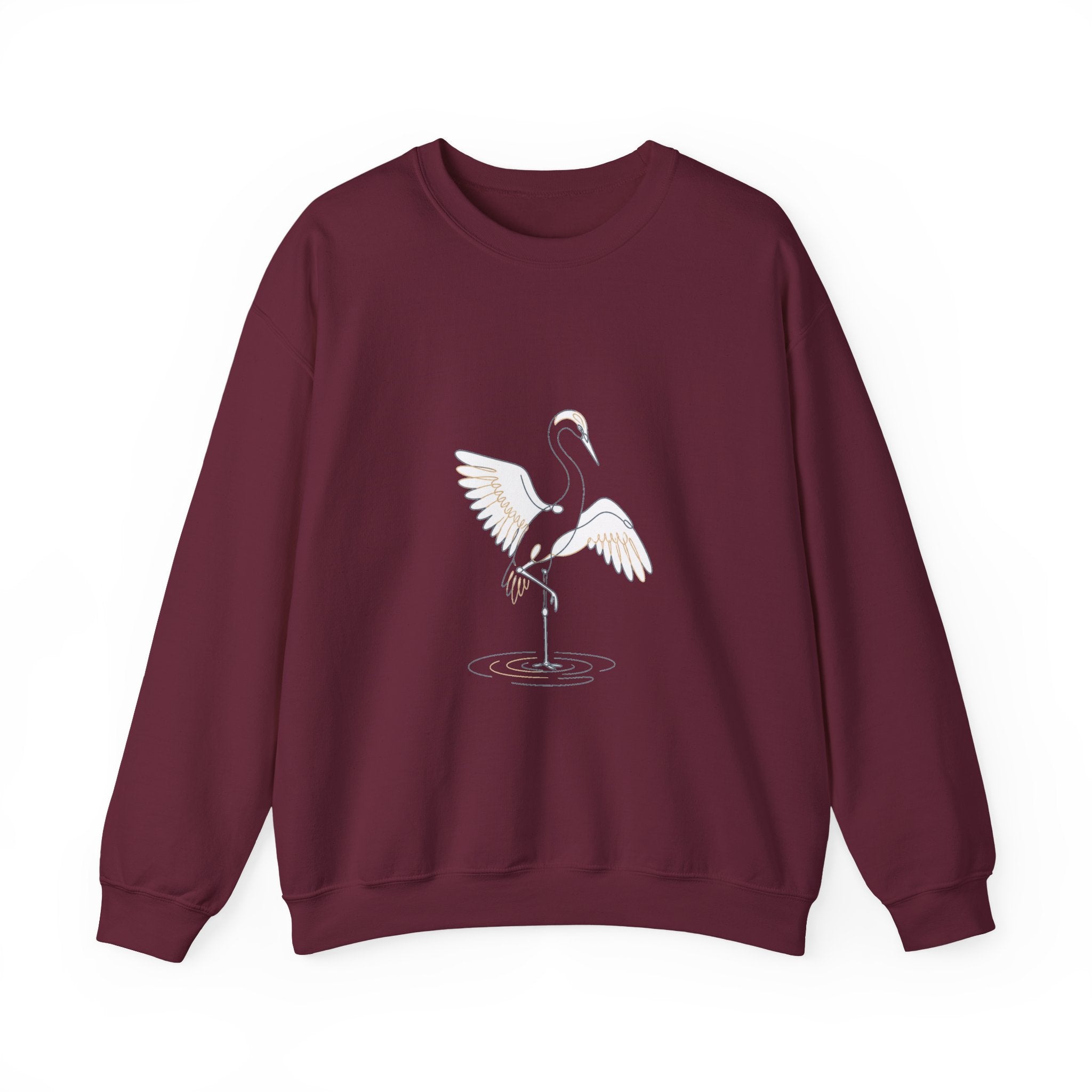 Matching Couple Sweatshirt - Tiger & Crane Matching Couple Crewneck Sweatshirt Minimalist Art His Hers Valentine Gift - Design B