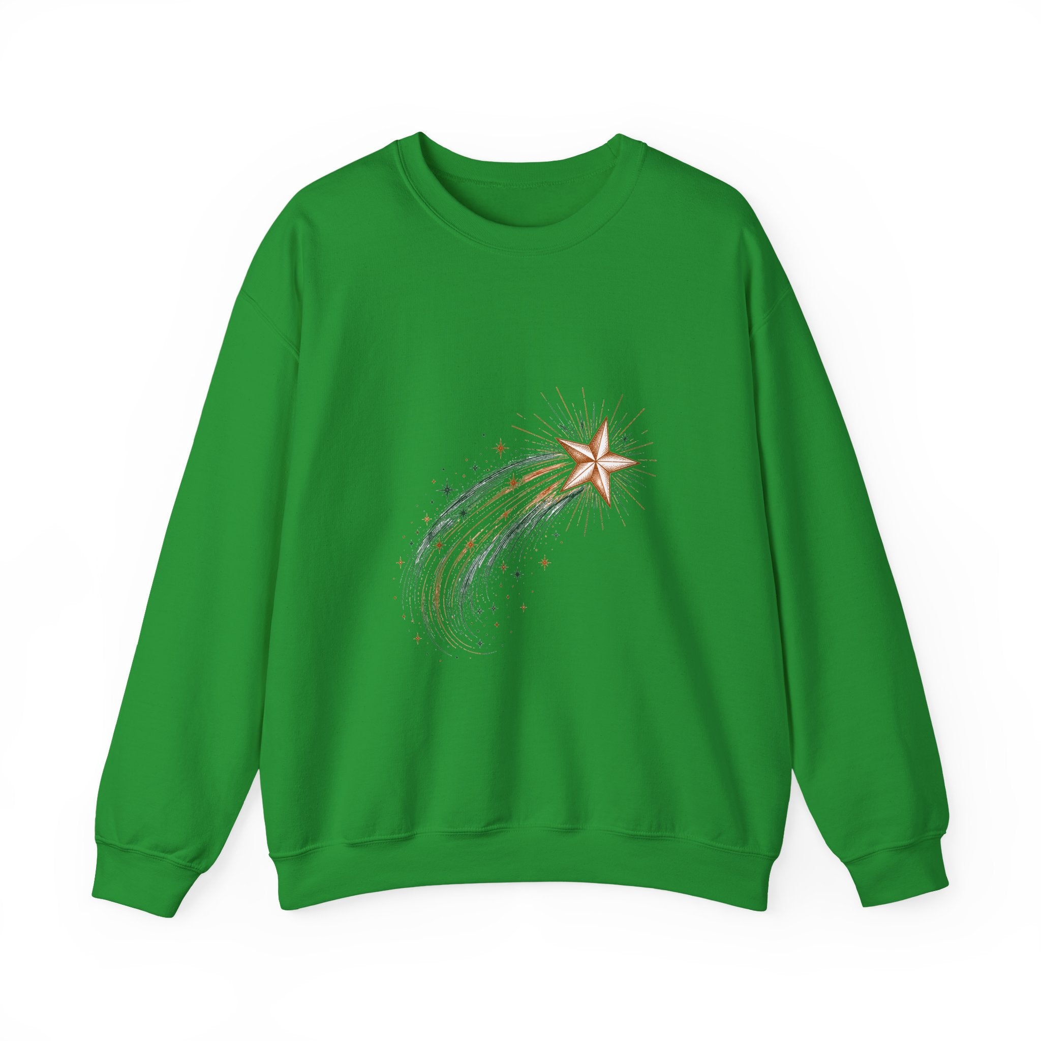 Matching Couple Sweatshirt - Shooting Star & North Star Matching Couple Comfort Colors Crew Hand-Drawn Art His Hers Anniversary Gift - Design A