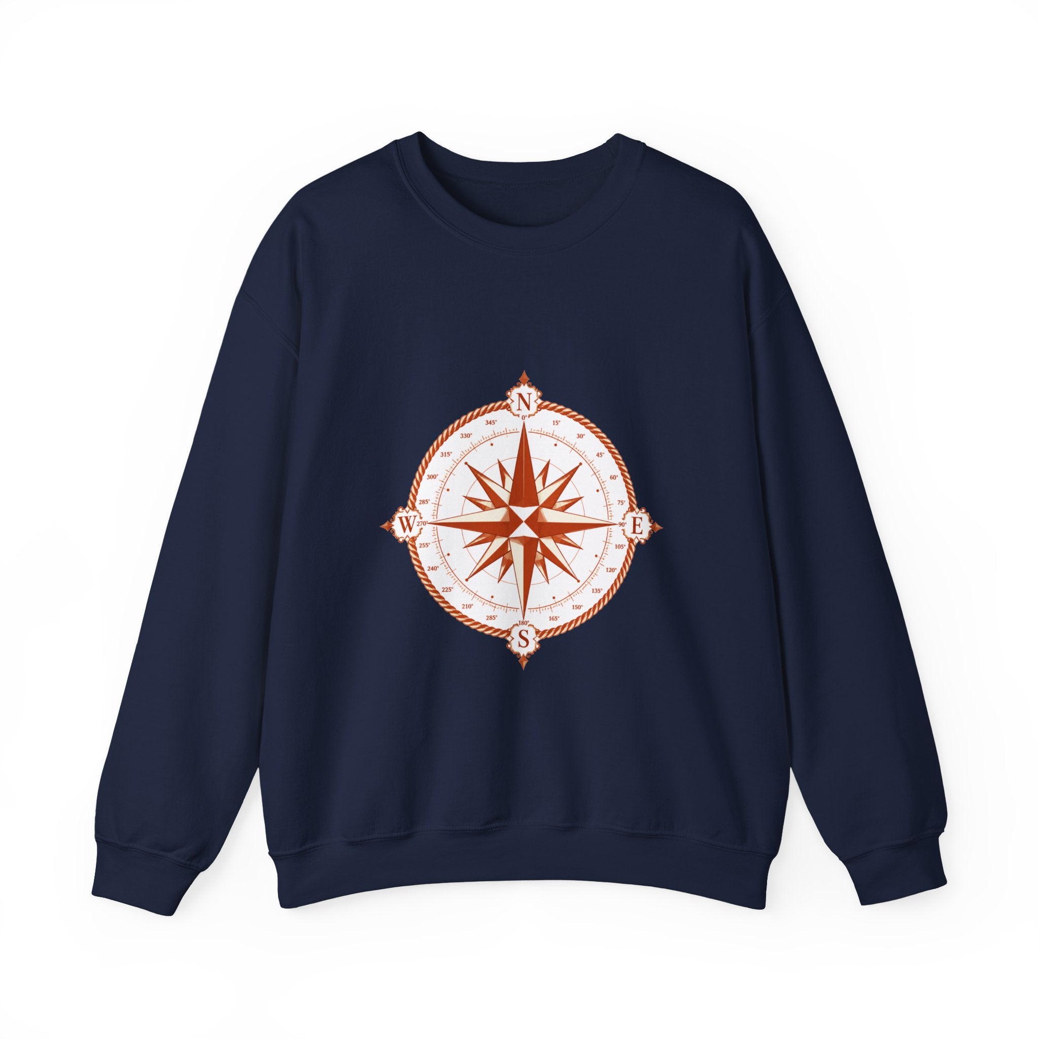 Matching Couple Sweatshirt - Compass North & South Matching Couple Comfort Colors Crew Geometric Art His Hers Love Gift - Design A