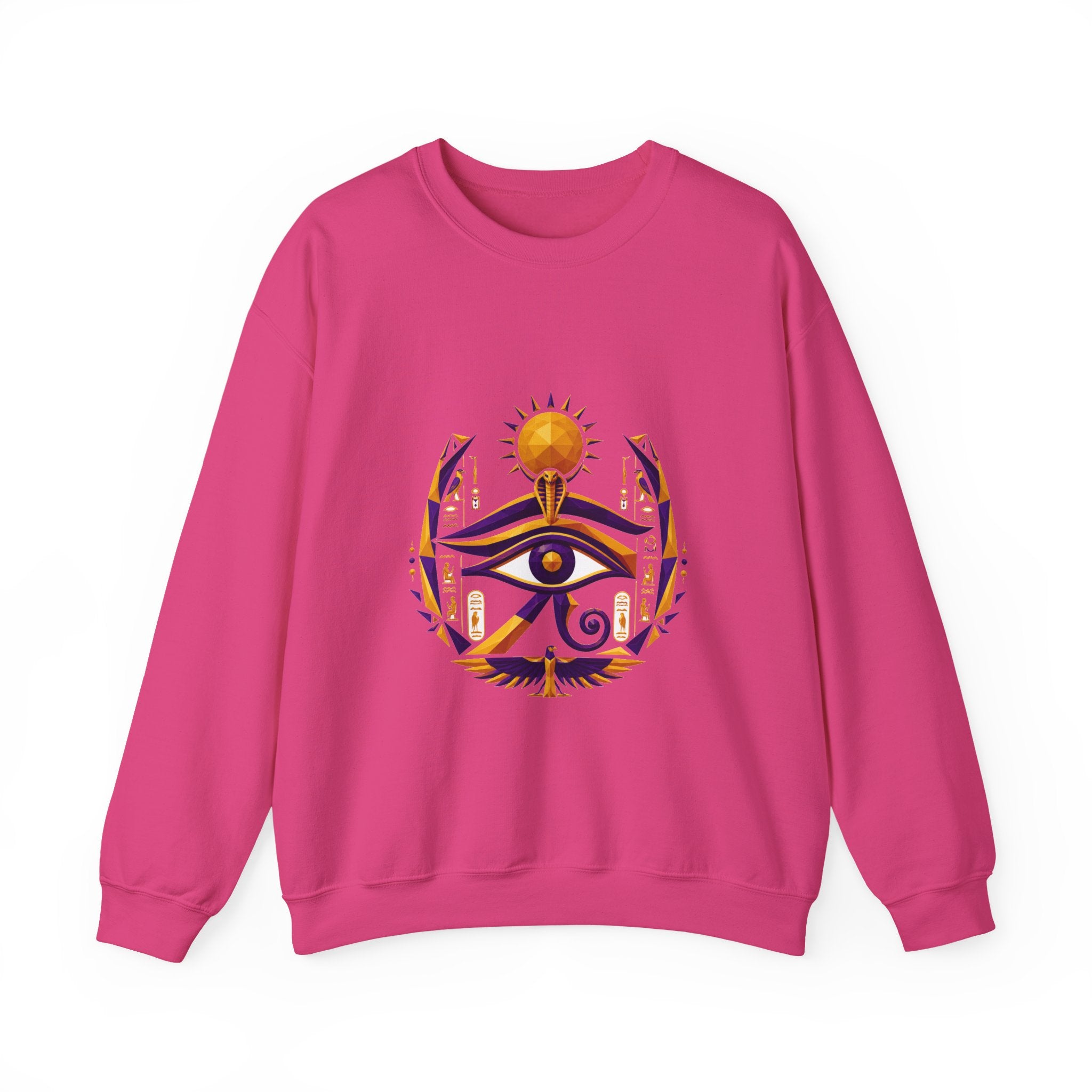 Matching Couple Sweatshirt - Eye of Ra & Horus Matching Couple Premium Fleece Sweatshirt Geometric Art His Hers Love Gift - Design A