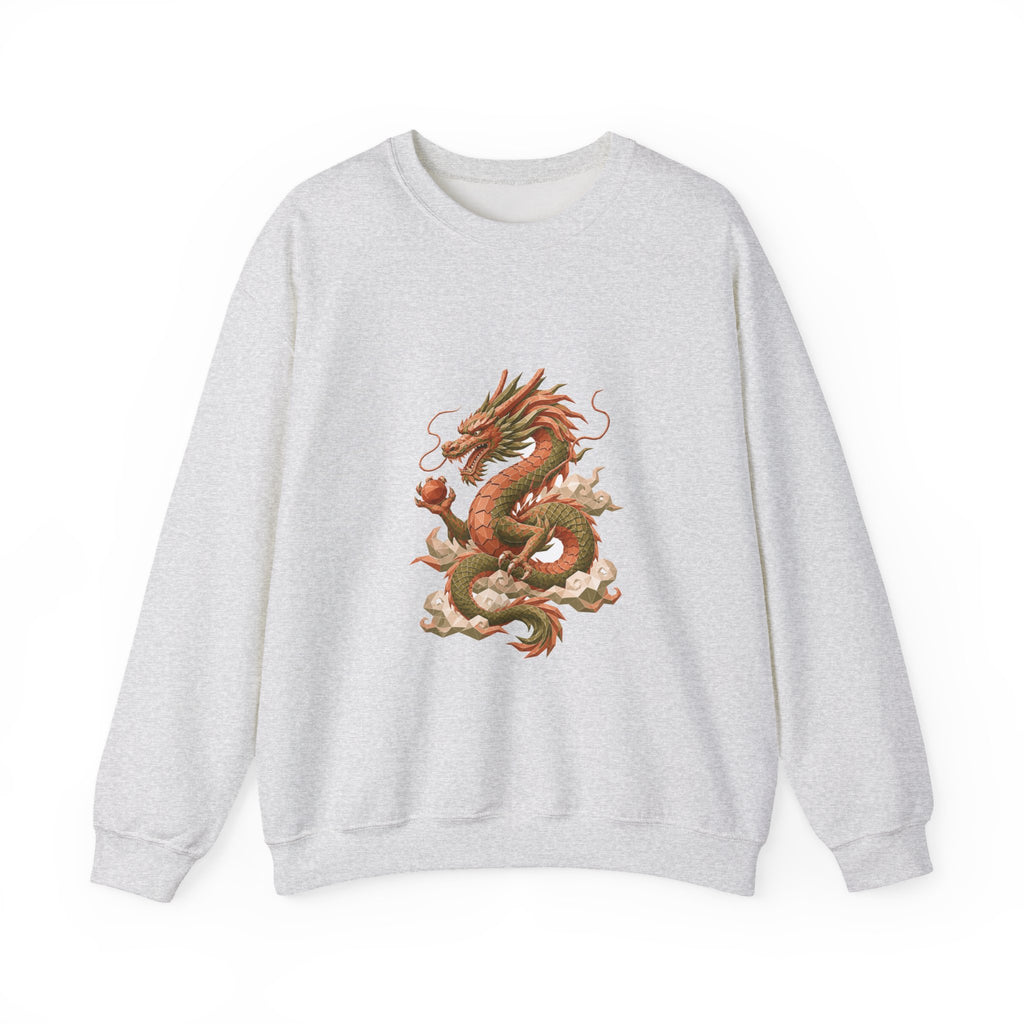Matching Couple Sweatshirt - Dragon & Phoenix Matching Couple Comfort Colors Crew Geometric Art His Hers Love Gift - Design A