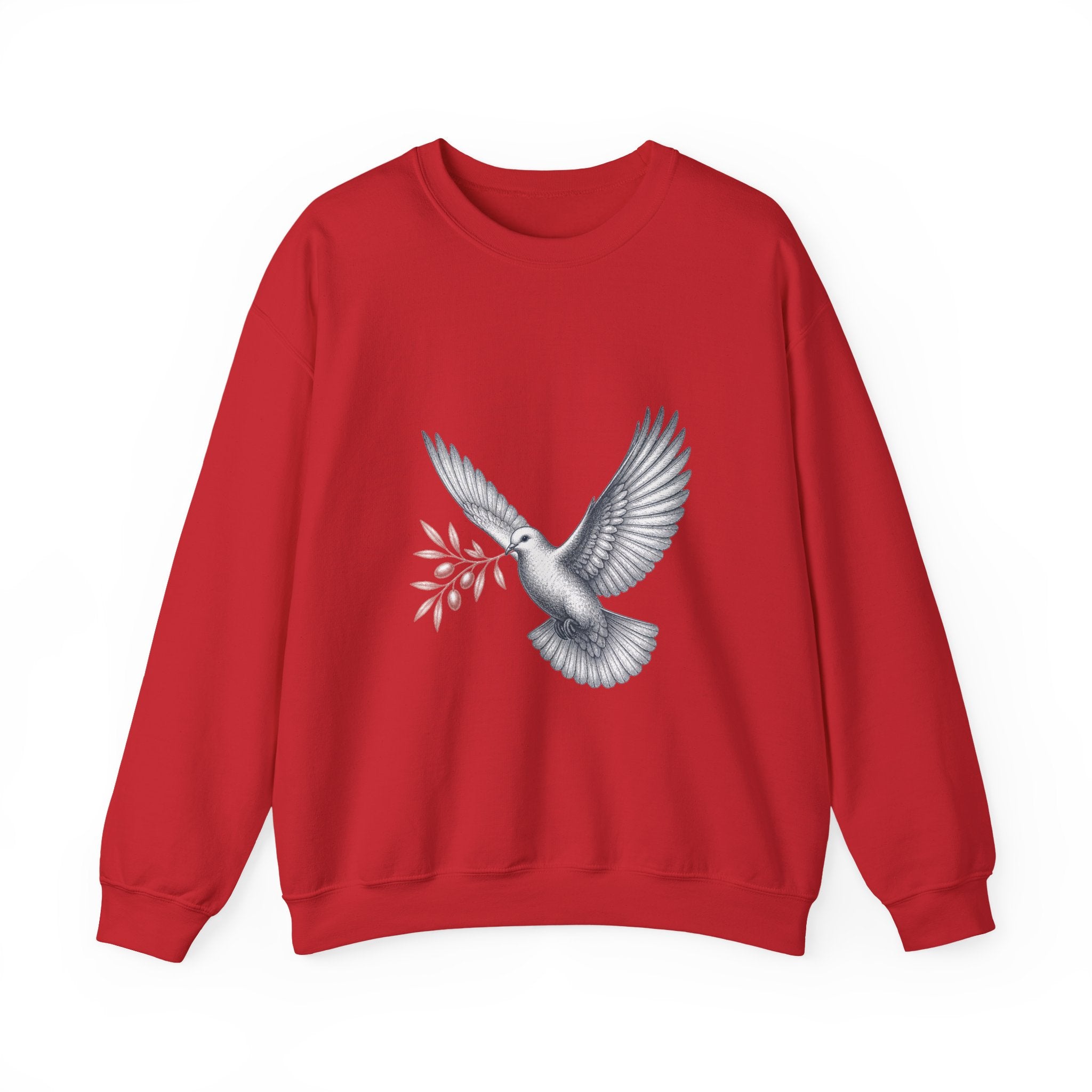Matching Couple Sweatshirt - Wolf & Dove Matching Couple Premium Fleece Sweatshirt Vintage Art His Hers Honeymoon Gift - Design B