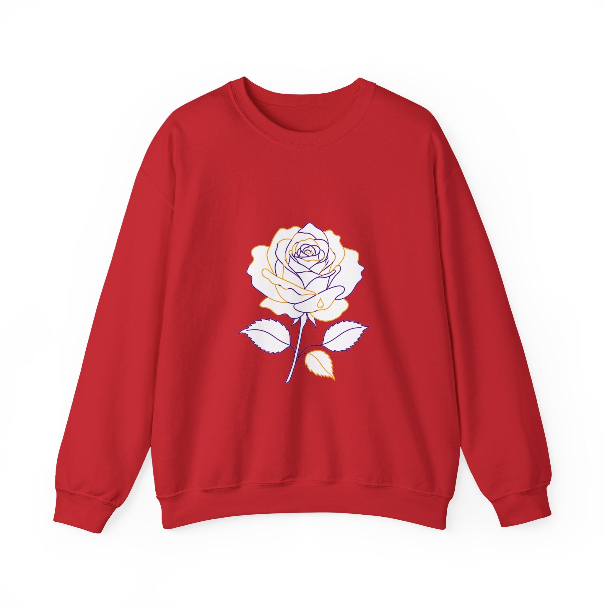 Matching Couple Sweatshirt - Rose & Thorn Matching Couple Premium Fleece Sweatshirt Minimalist Art His Hers Christmas Gift - Design A