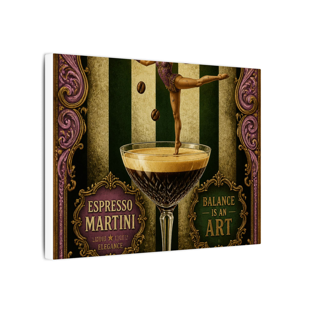 Espresso Martini Acrobat Wall Art Canvas 24×36 Baroque Studio Decor Maximalist Print