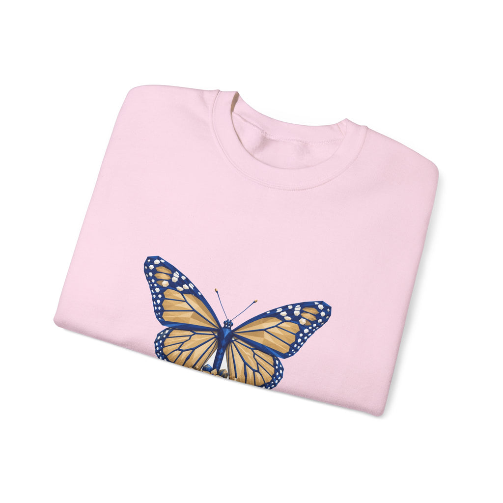 Matching Couple Sweatshirt - Butterfly & Moth Matching Couple Crewneck Sweatshirt Geometric Art His Hers Couple Gift - Design A