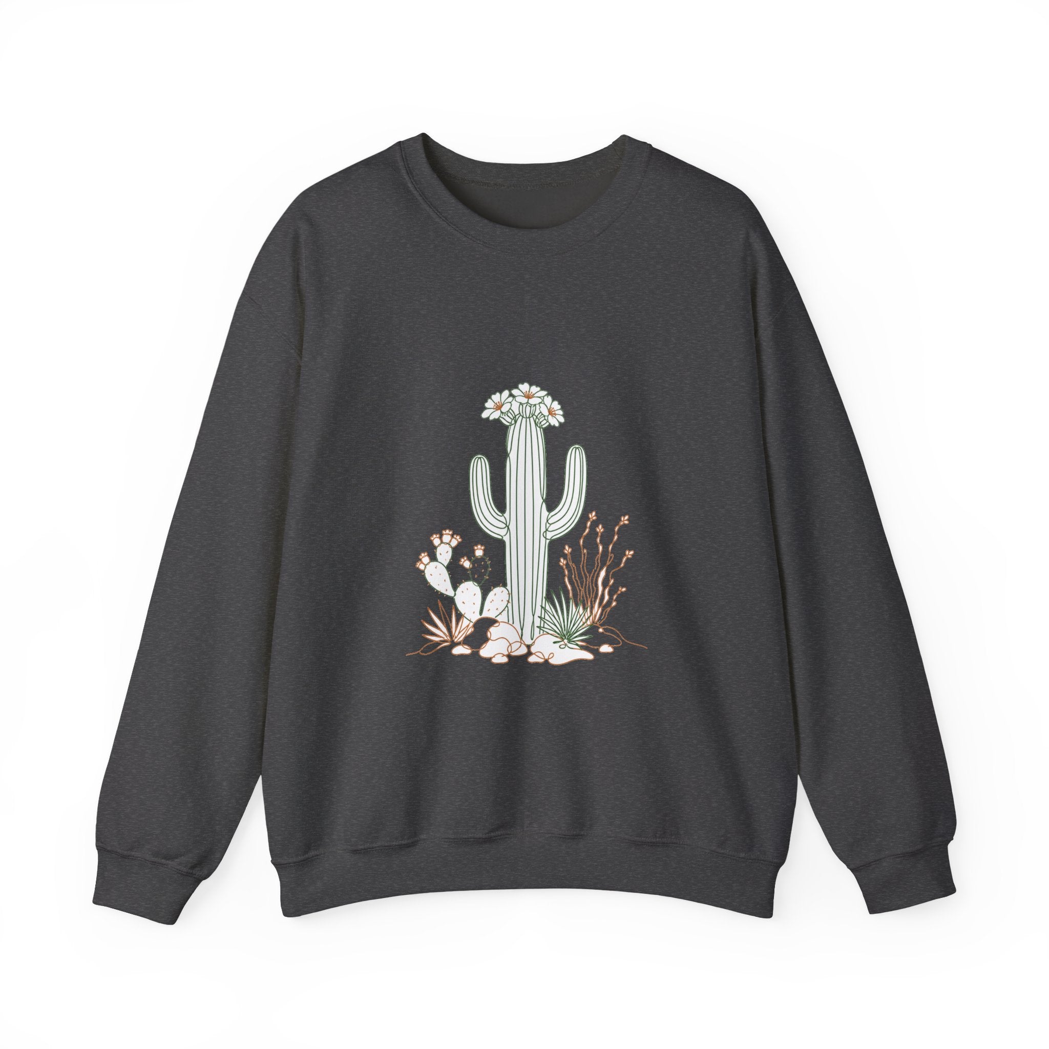 Matching Couple Sweatshirt - Desert & Rainforest Matching Couple Crewneck Sweatshirt Minimalist Art His Hers Valentine Gift - Design A