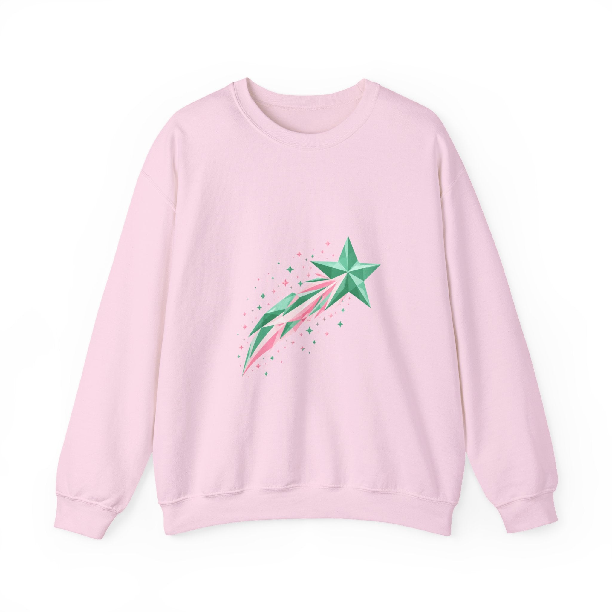 Matching Couple Sweatshirt - Shooting Star & North Star Matching Couple Premium Fleece Sweatshirt Geometric Art His Hers Love Gift - Design A