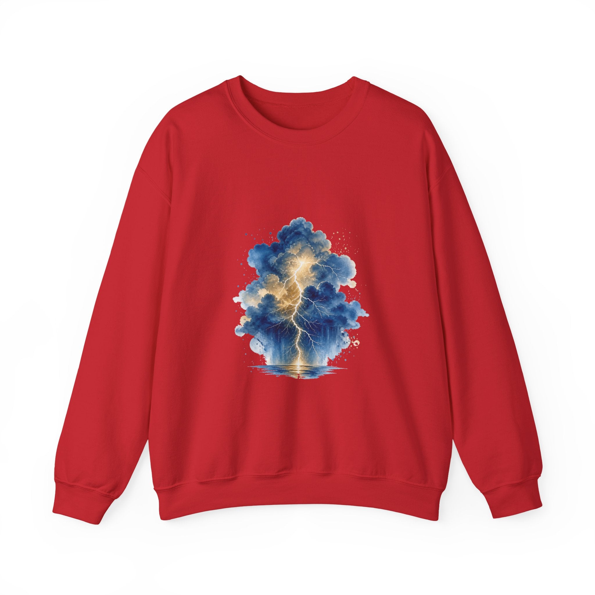 Matching Couple Sweatshirt - Storm & Rainbow Matching Couple Comfort Colors Crew Watercolor Art His Hers Birthday Gift - Design A