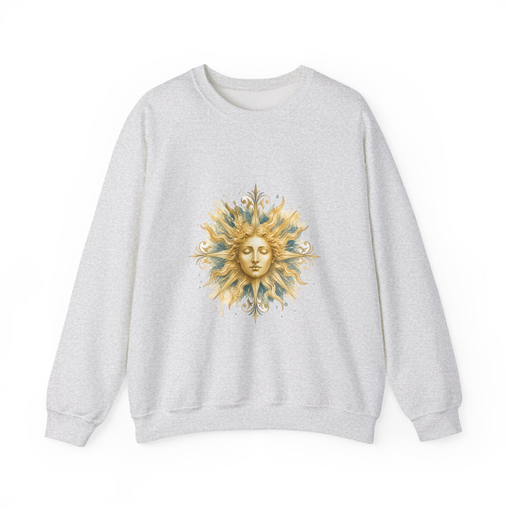 Matching Couple Sweatshirt - Helios & Selene Matching Couple Premium Fleece Sweatshirt Watercolor Art His Hers Birthday Gift - Design A