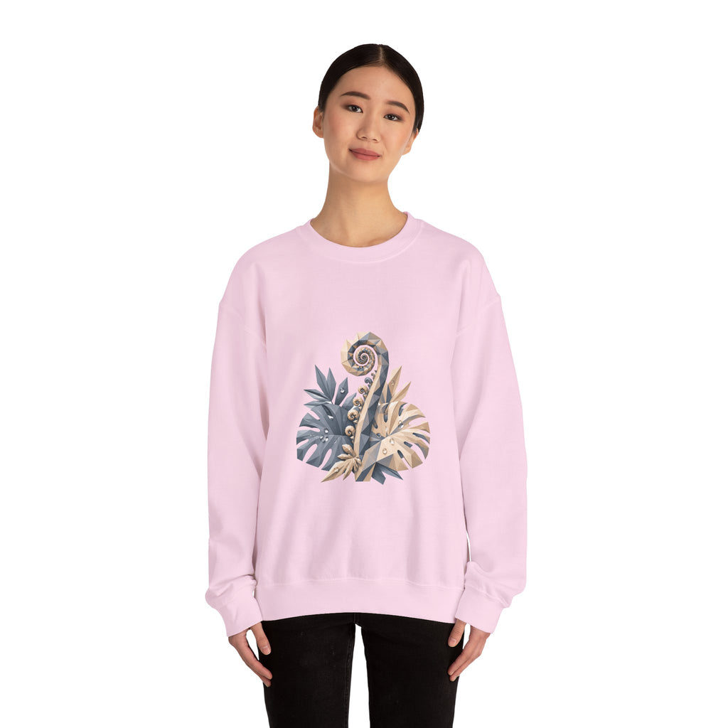 Matching Couple Sweatshirt - Desert & Rainforest Matching Couple Comfort Colors Crew Geometric Art His Hers Love Gift - Design B