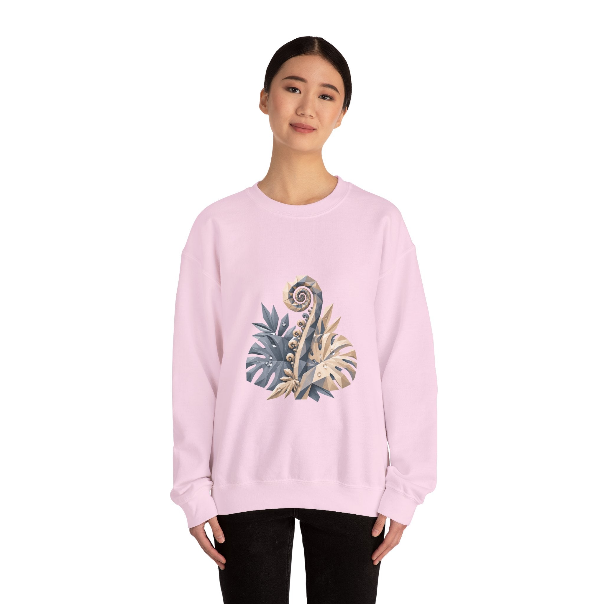 Matching Couple Sweatshirt - Desert & Rainforest Matching Couple Comfort Colors Crew Geometric Art His Hers Love Gift - Design B
