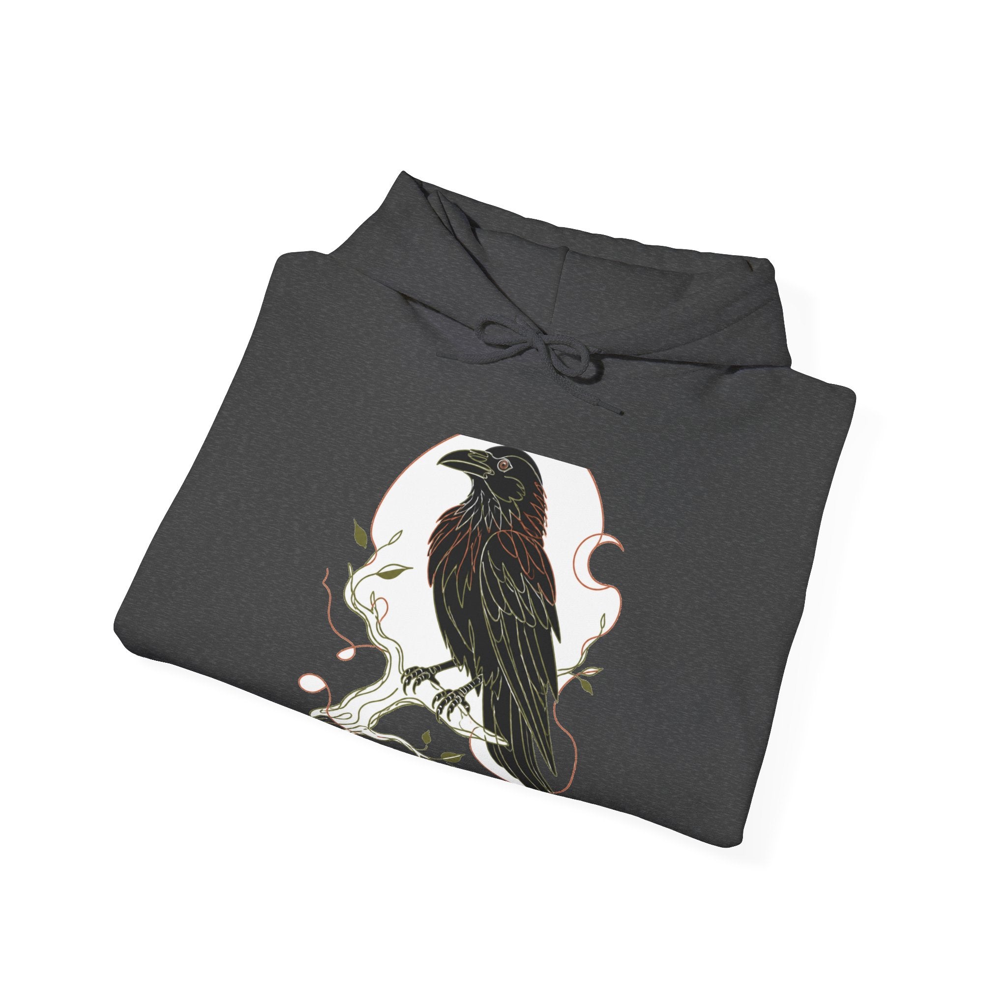 Matching Couple Sweatshirt - Raven & Swan Matching Couple Hooded Sweatshirt Minimalist Art His Hers Valentine Gift - Design A