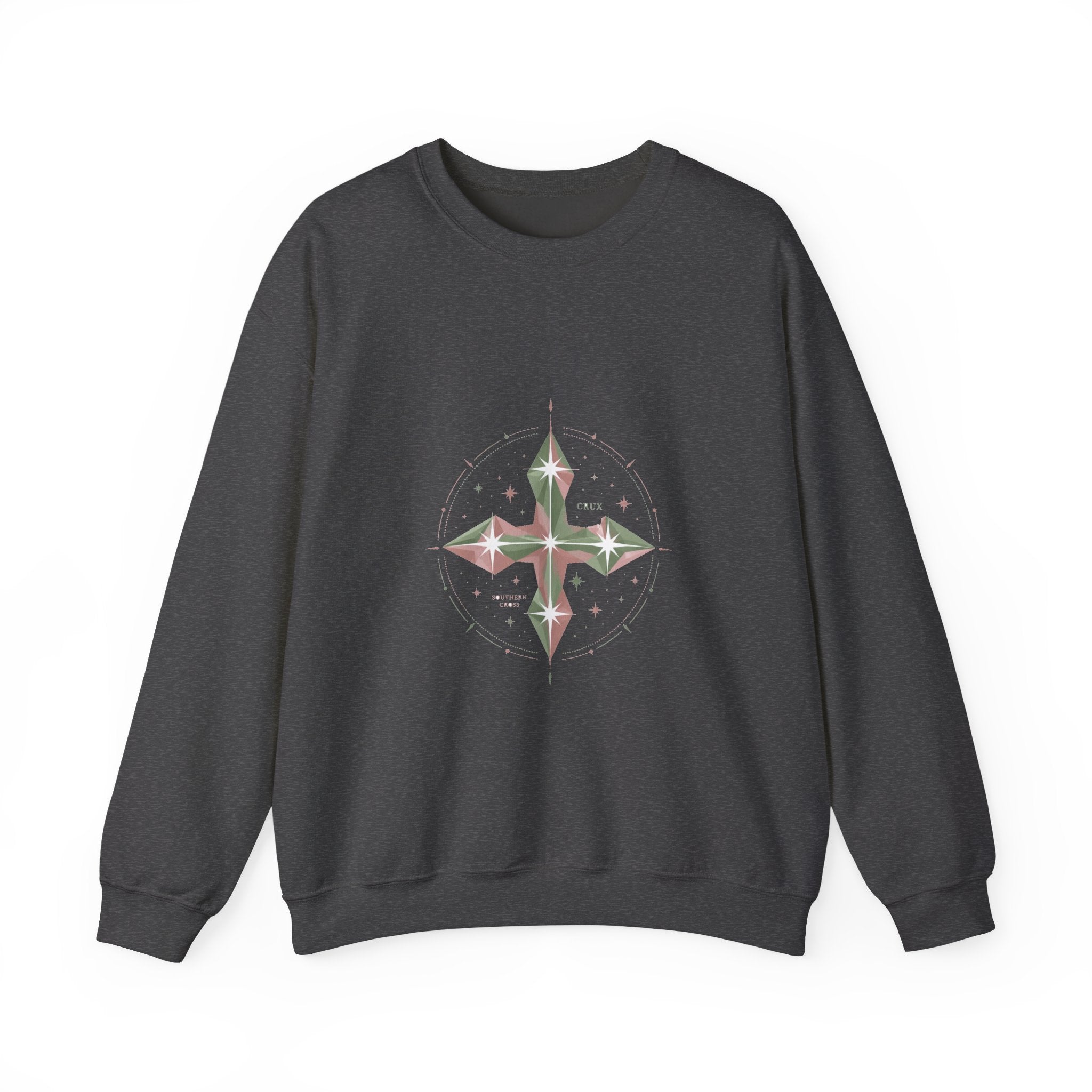 Matching Couple Sweatshirt - Aurora & Southern Cross Matching Couple Comfort Colors Crew Geometric Art His Hers Love Gift - Design B