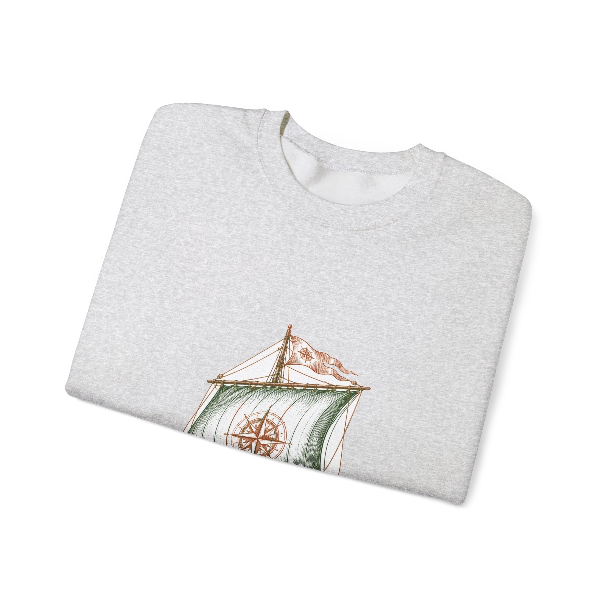 Matching Couple Sweatshirt - Anchor & Sail Matching Couple Crewneck Sweatshirt Vintage Art His Hers Wedding Gift - Design B