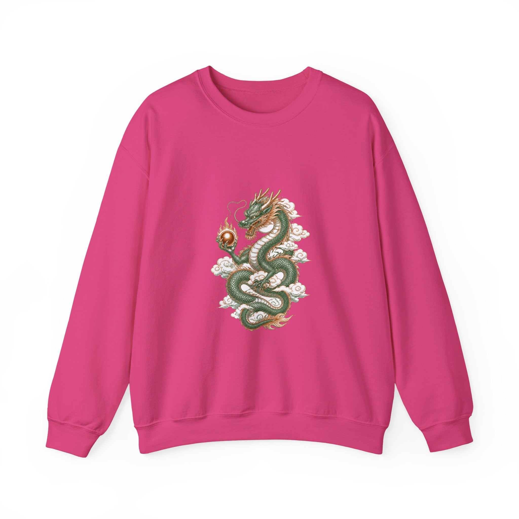 Matching Couple Sweatshirt - Dragon & Phoenix Matching Couple Comfort Colors Crew Hand-Drawn Art His Hers Anniversary Gift - Design A
